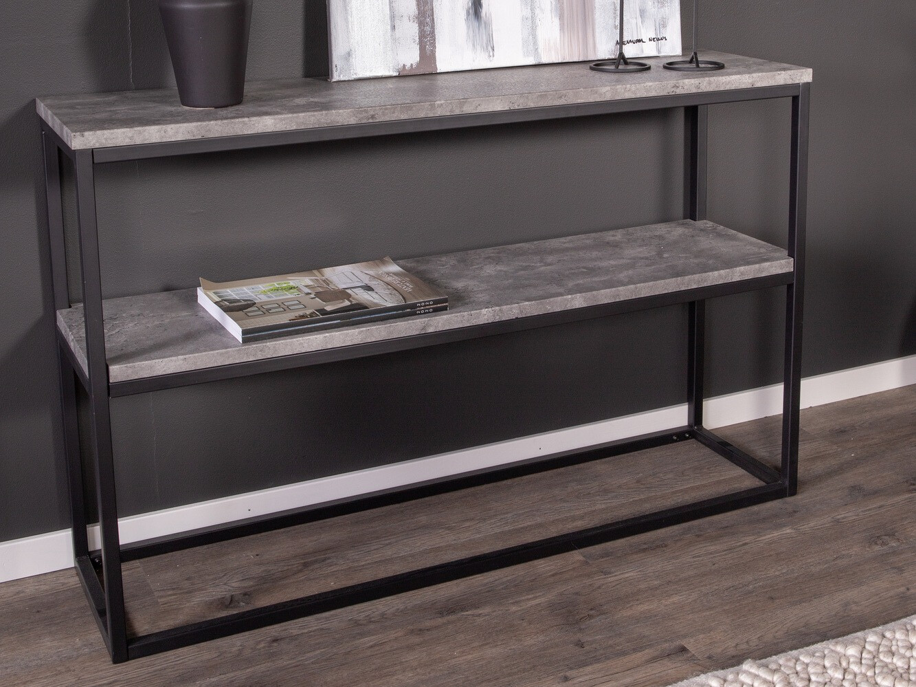 Konsoollaud Dallas 2521 (Betoon + Must)