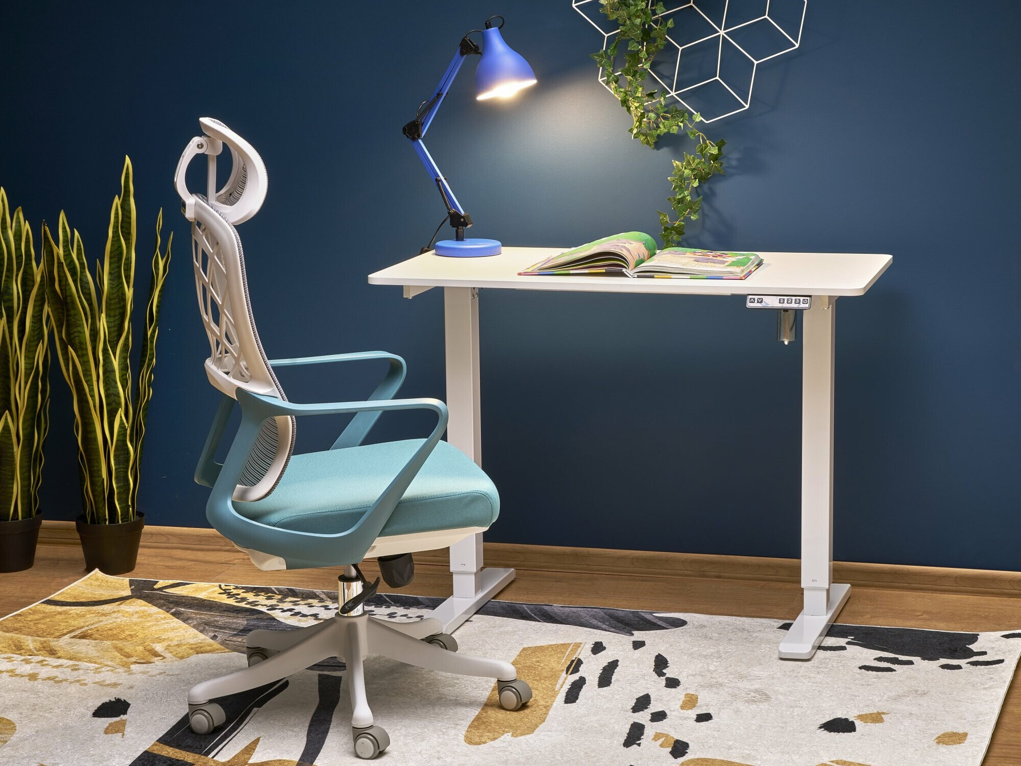 Reguleeritava kõrgusega töölaud Houston 1704 (Valge)