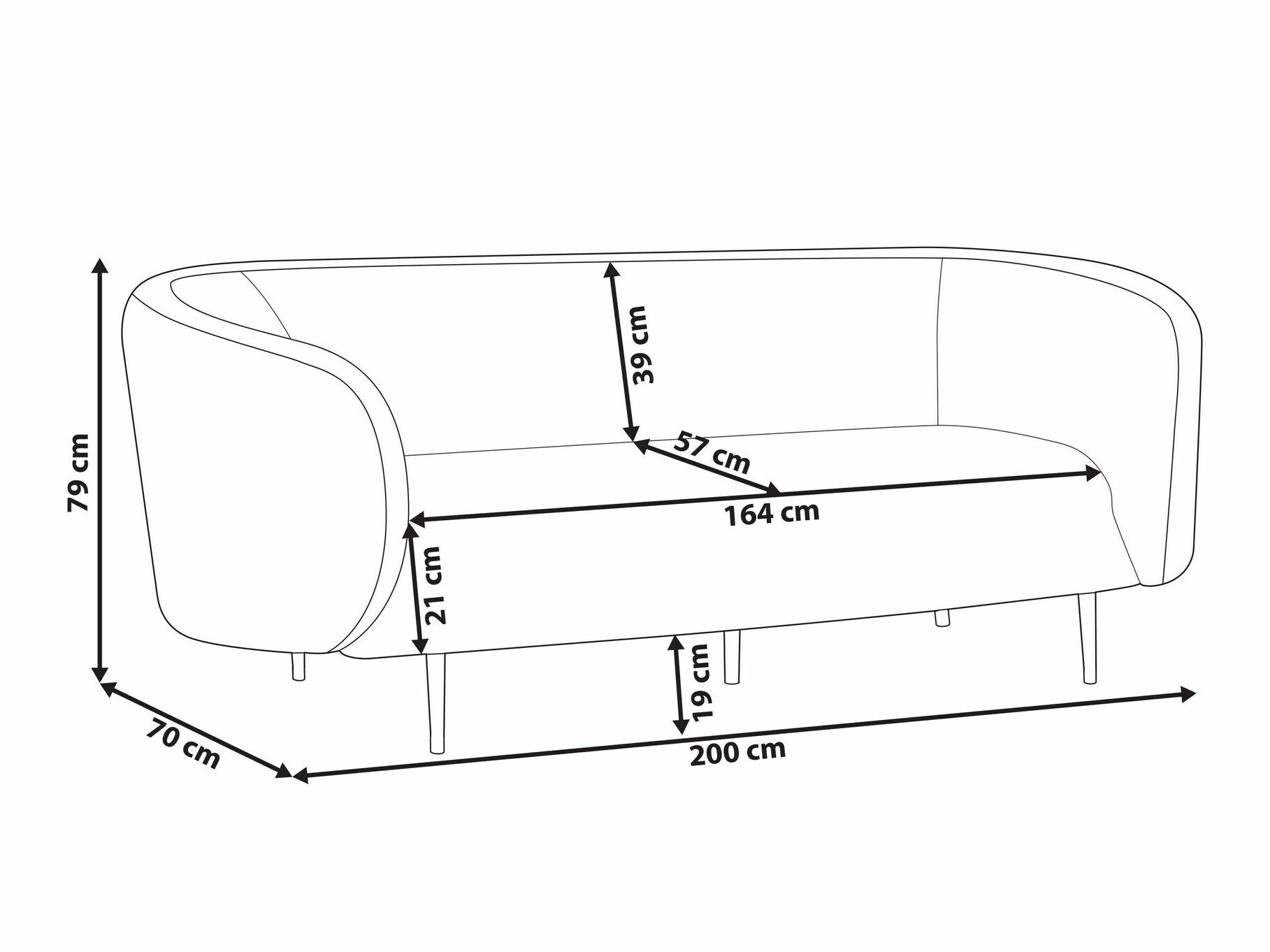 Diivan Berwyn 2044 (taupe + Must)