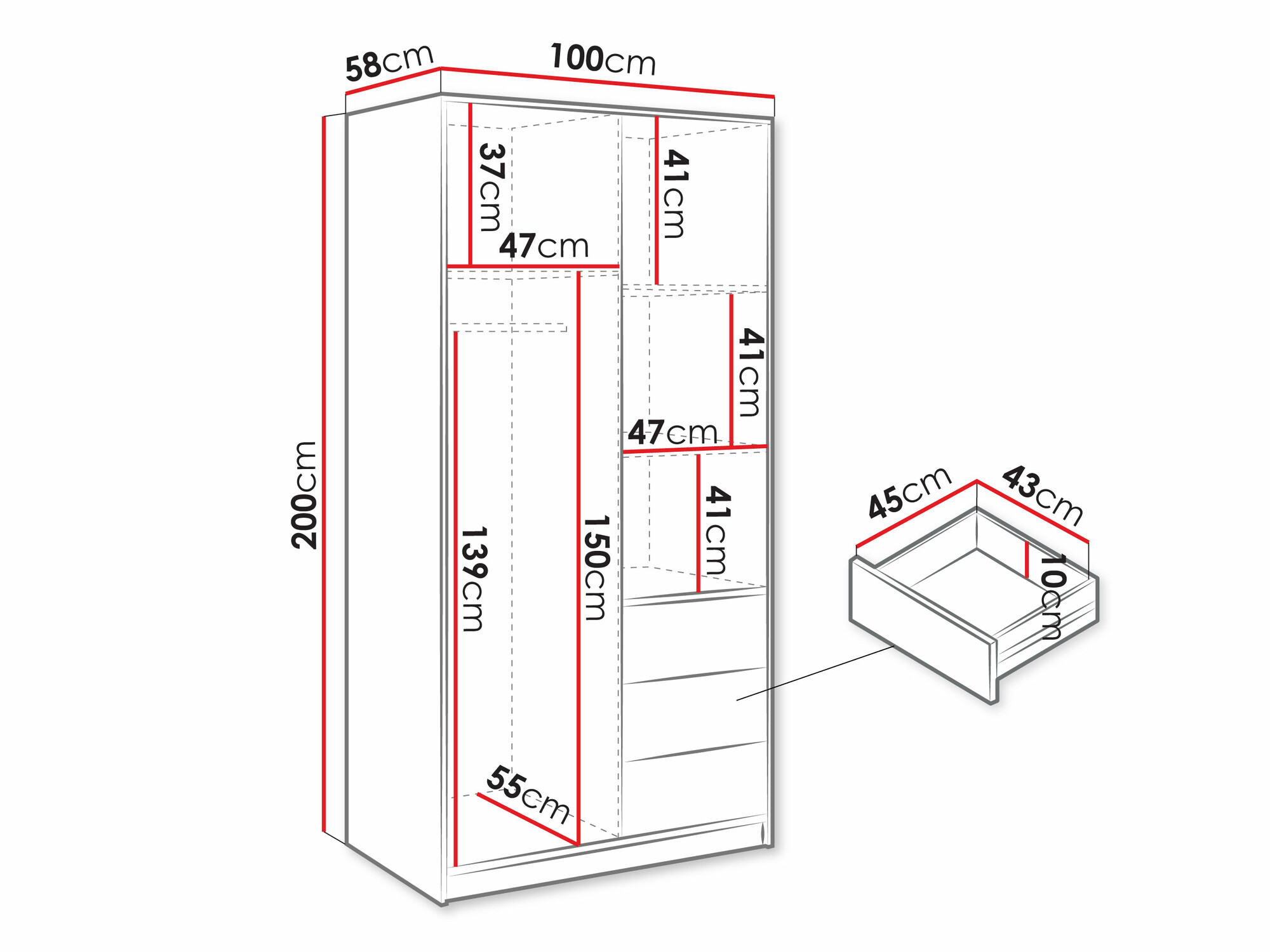 Riidekapp Collis (Wotani tamm + Must)