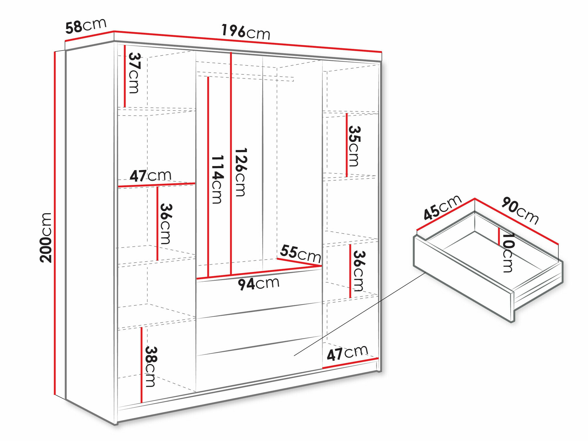 Riidekapp Collis II (Wotani tamm + Must)
