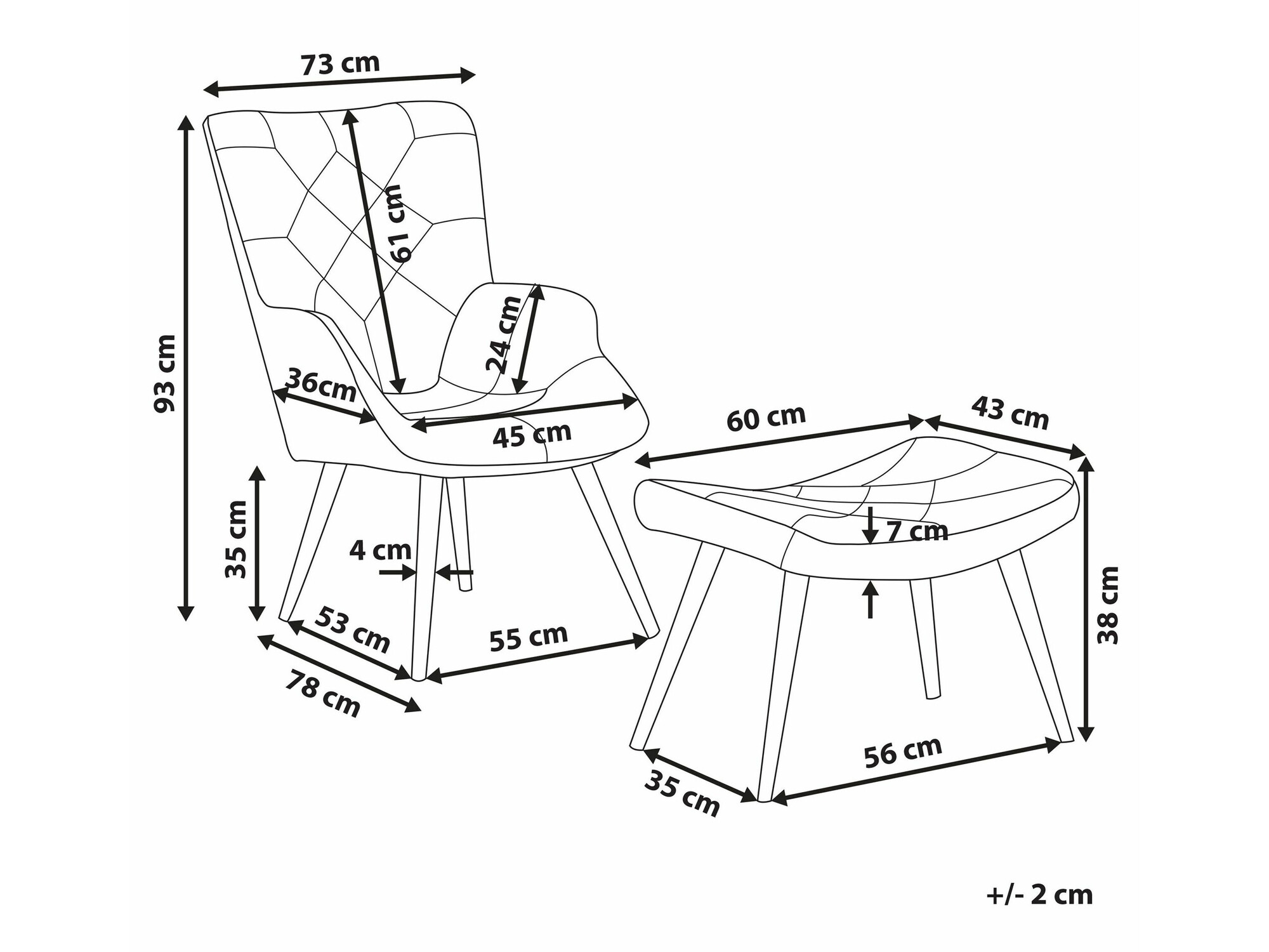 Tugitool Berwyn 2048 (Must + Sinine + Kollane)