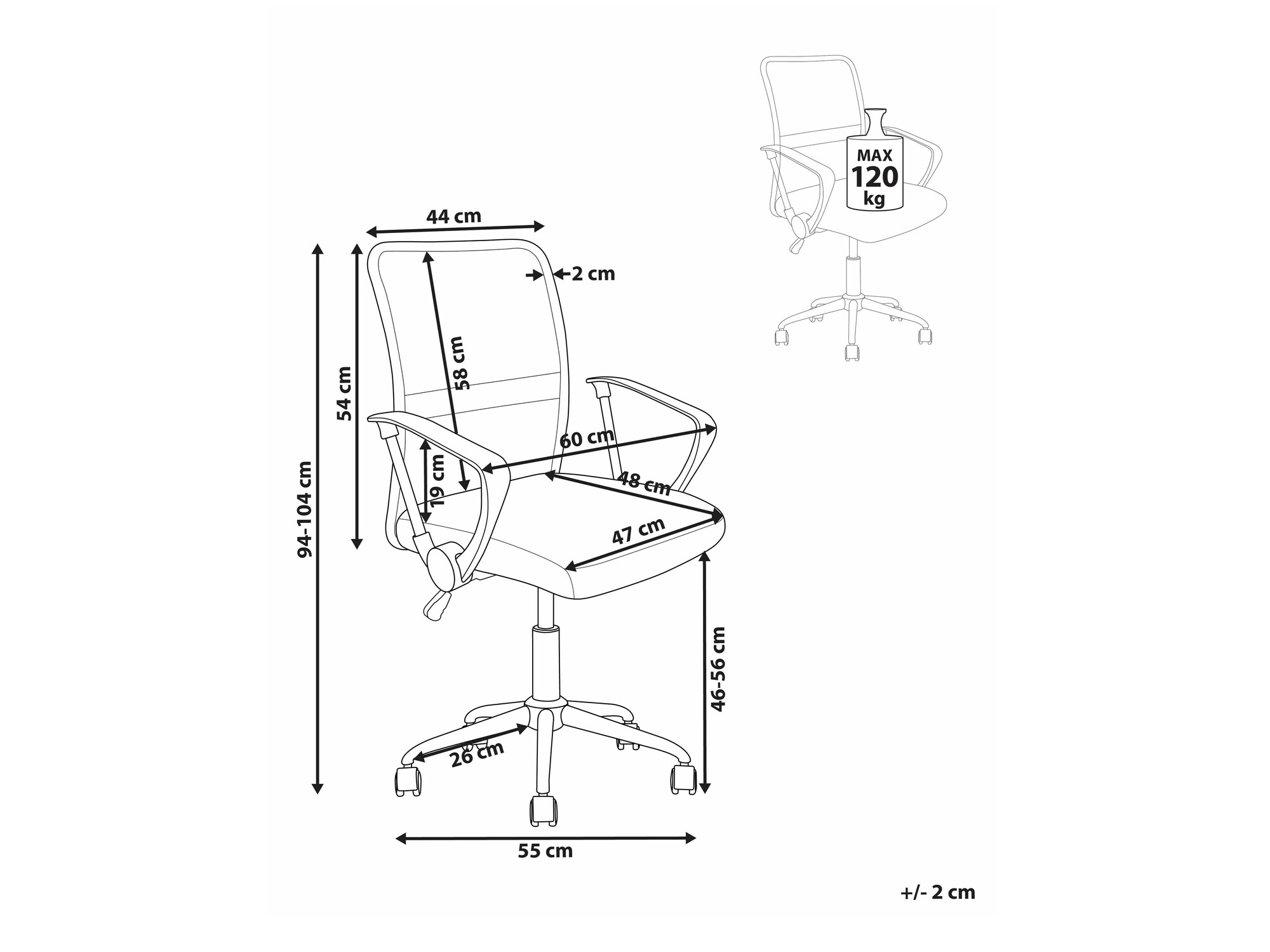 Kontoritool Berwyn 2063 (Valge)