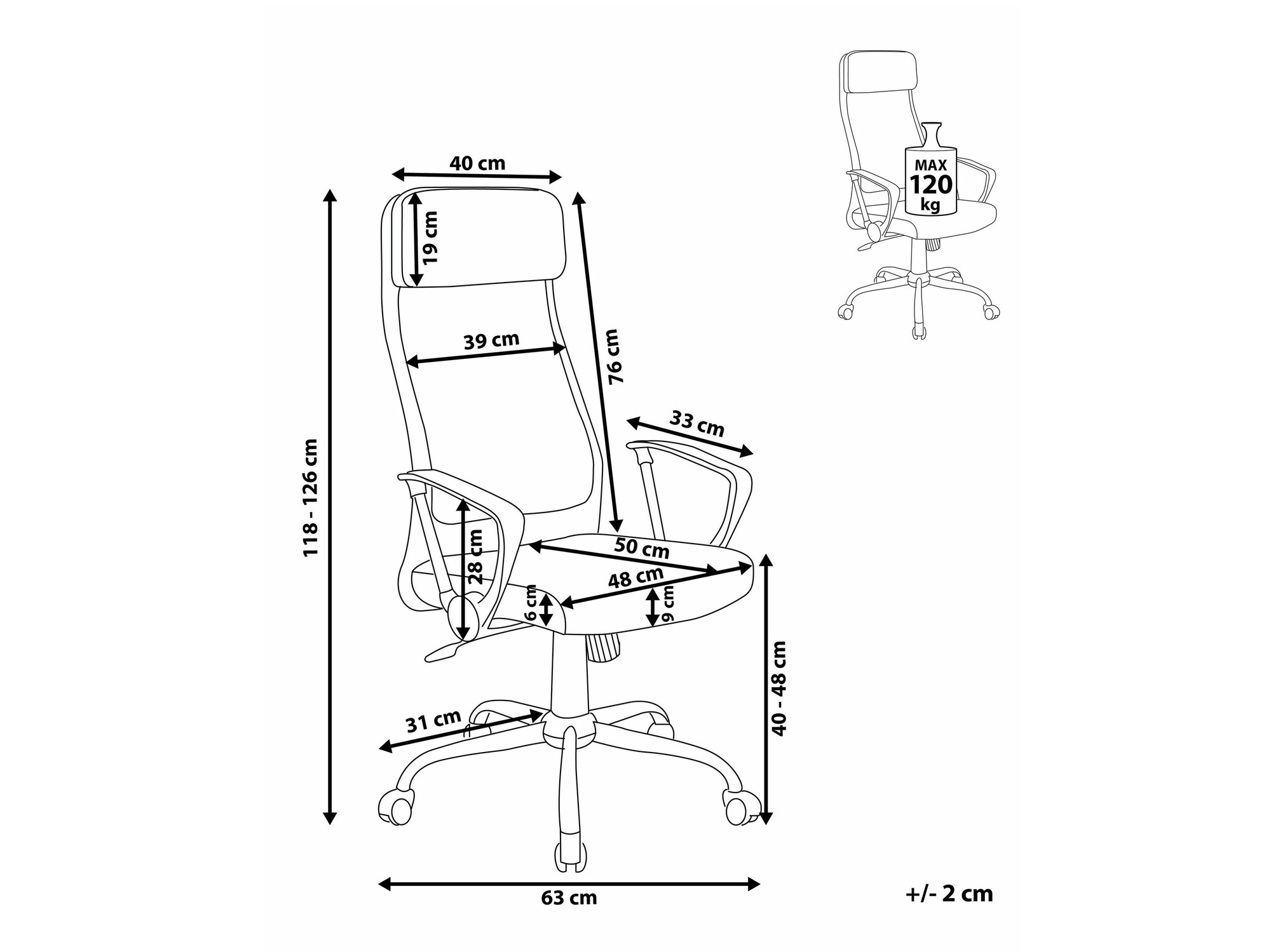 Kontoritool Berwyn 2072