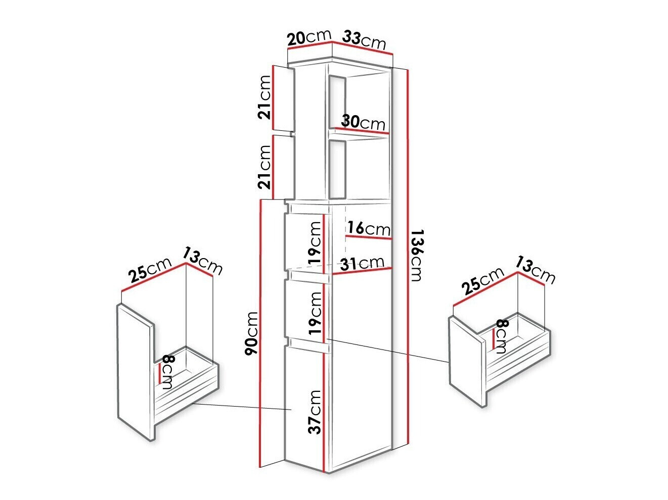 Vannitoa põrandakapp Comfivo Ova