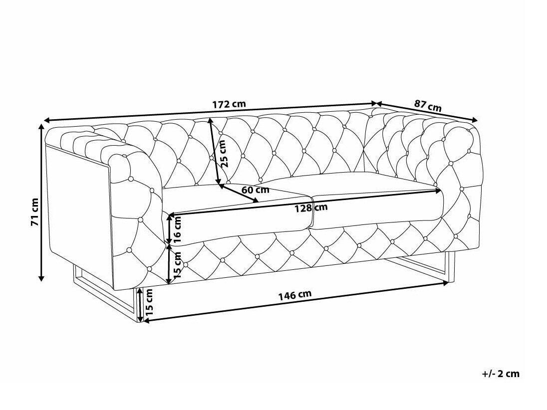 Chesterfield diivan Berwyn 2090 (Beež)