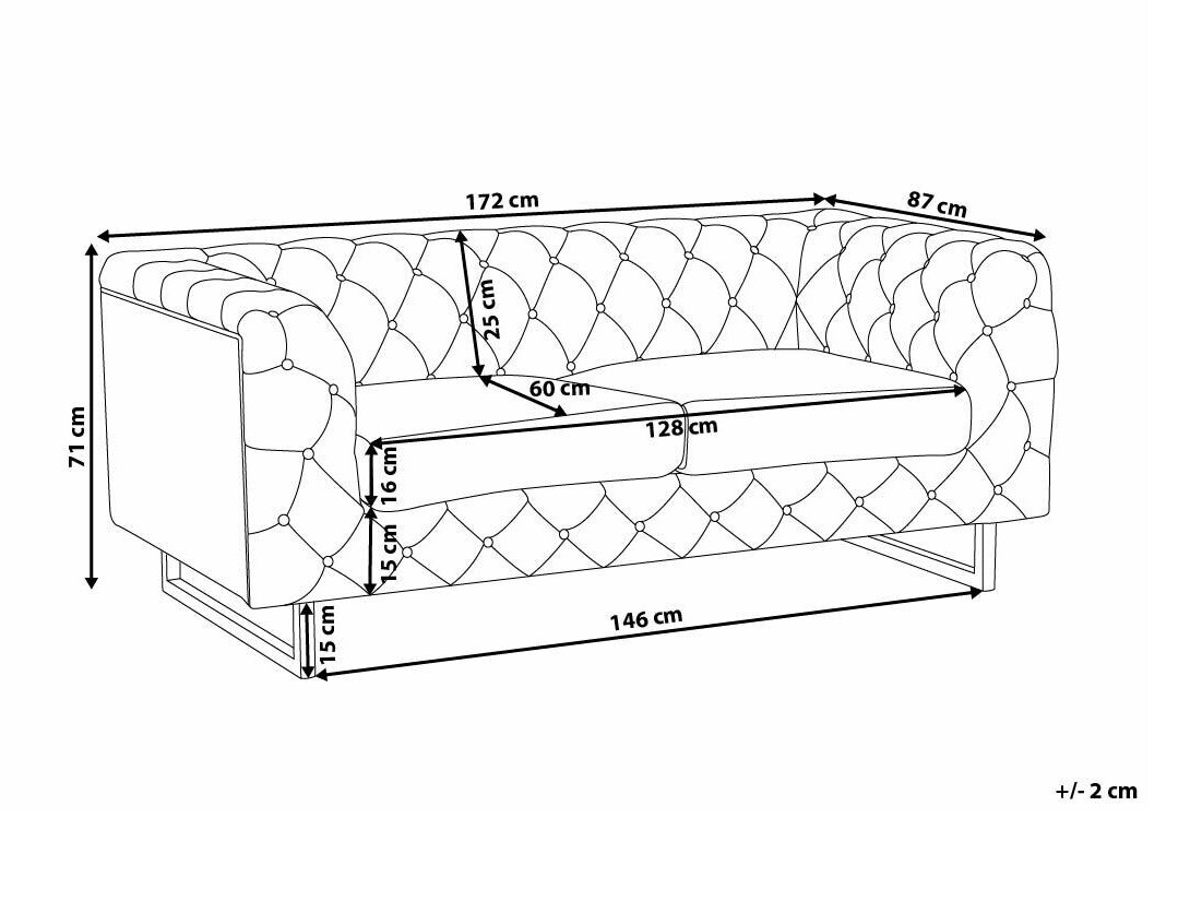 Chesterfield diivan Berwyn 2090 (Hall)