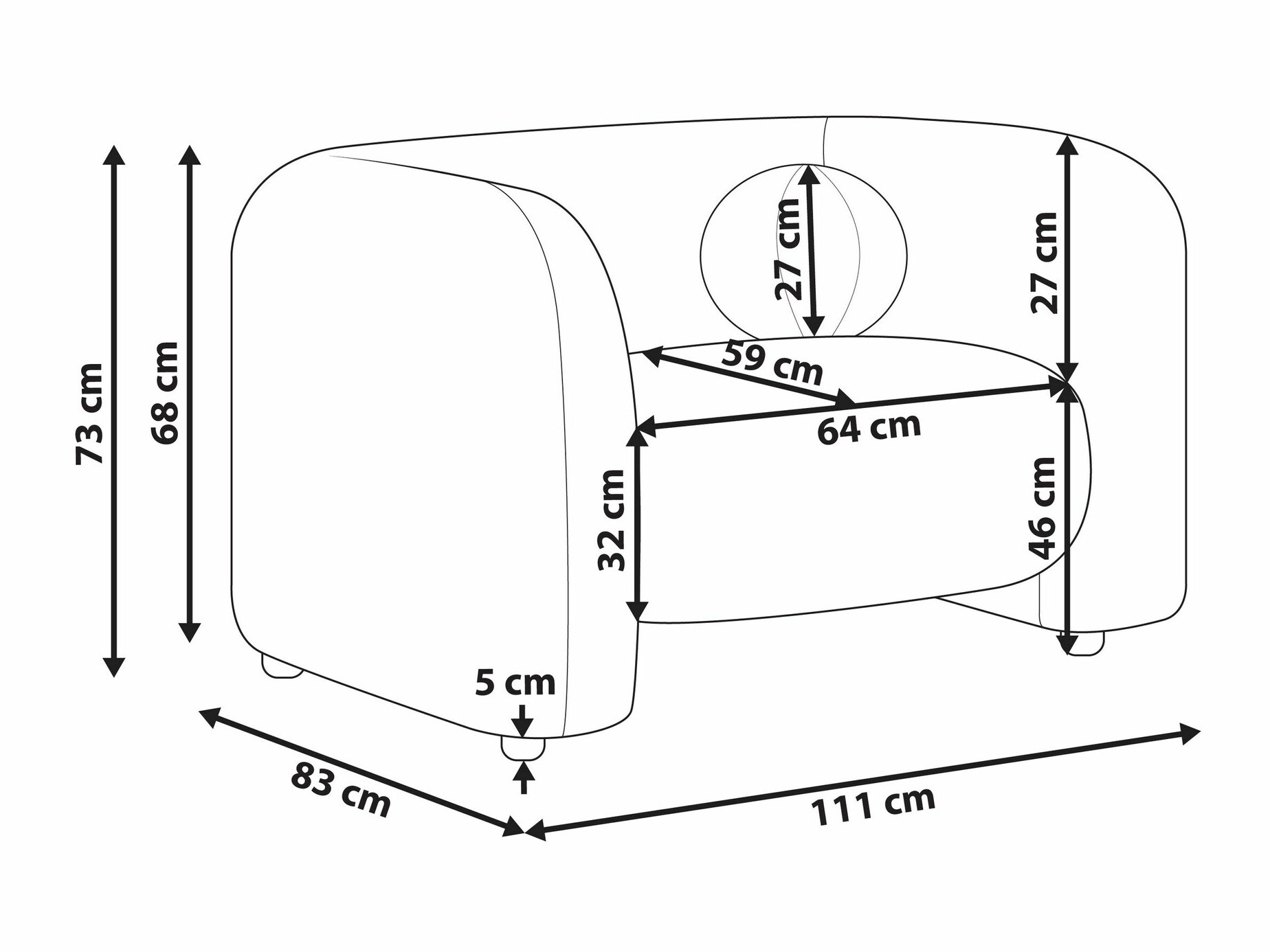 Tugitool Veselme 100 (Valge)