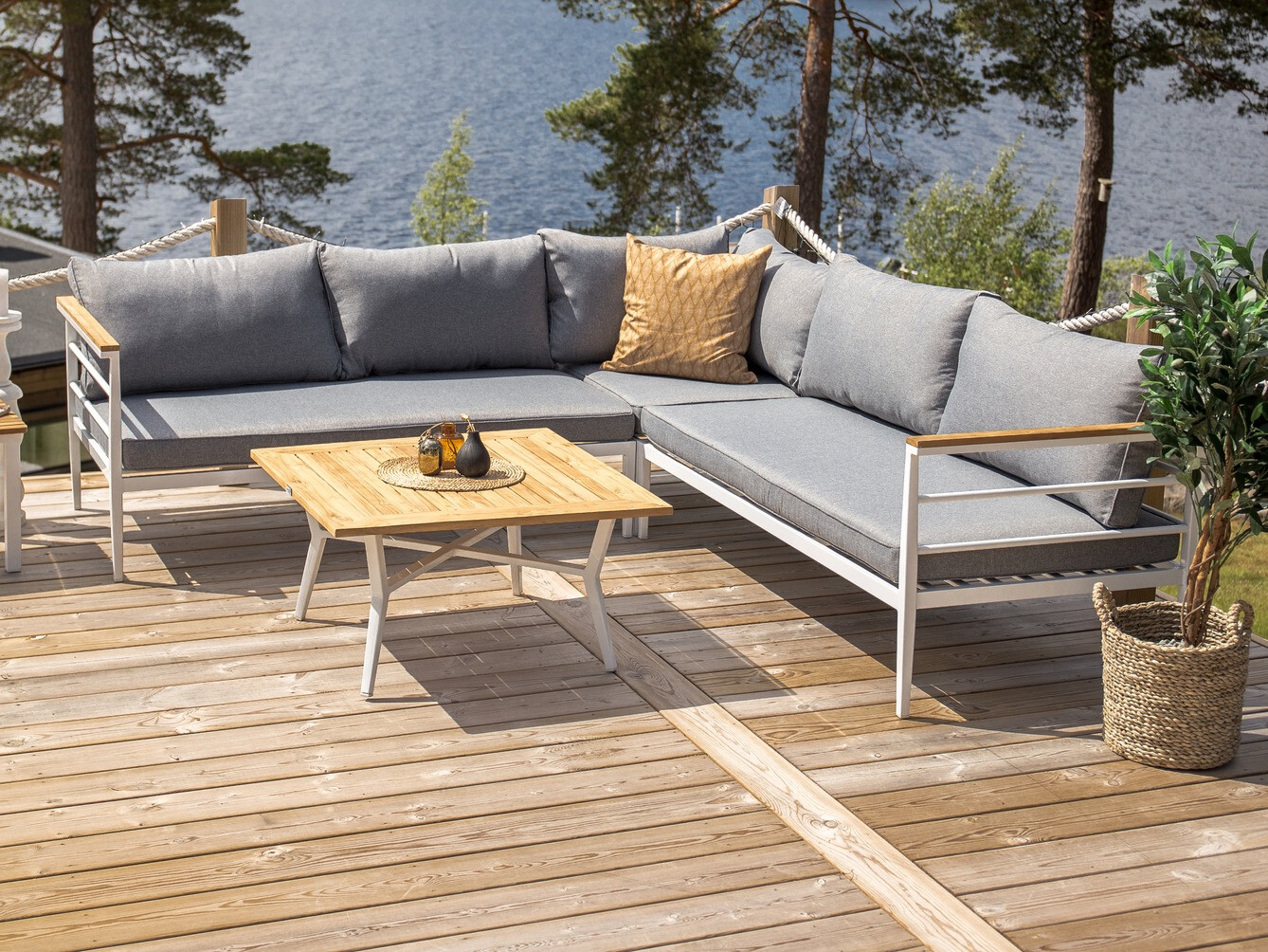 Aiamööblikomplekt Dallas 525 (Valge + Hall)