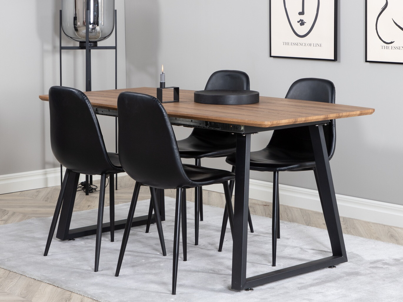 Söögitoakomplekt Dallas 330 (Must)