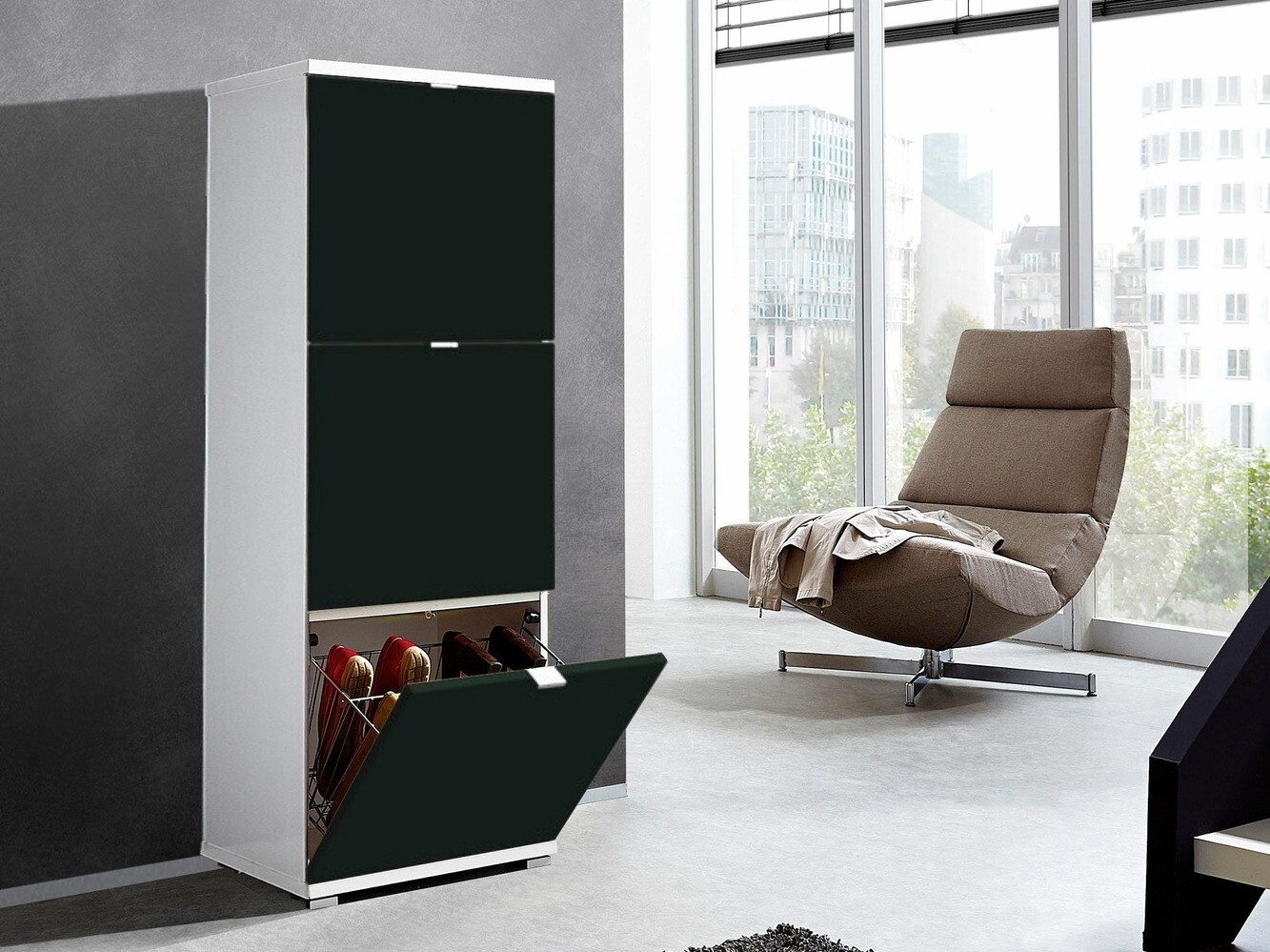 Kingariiul Veltena 106 (Läikiv valge + Must)