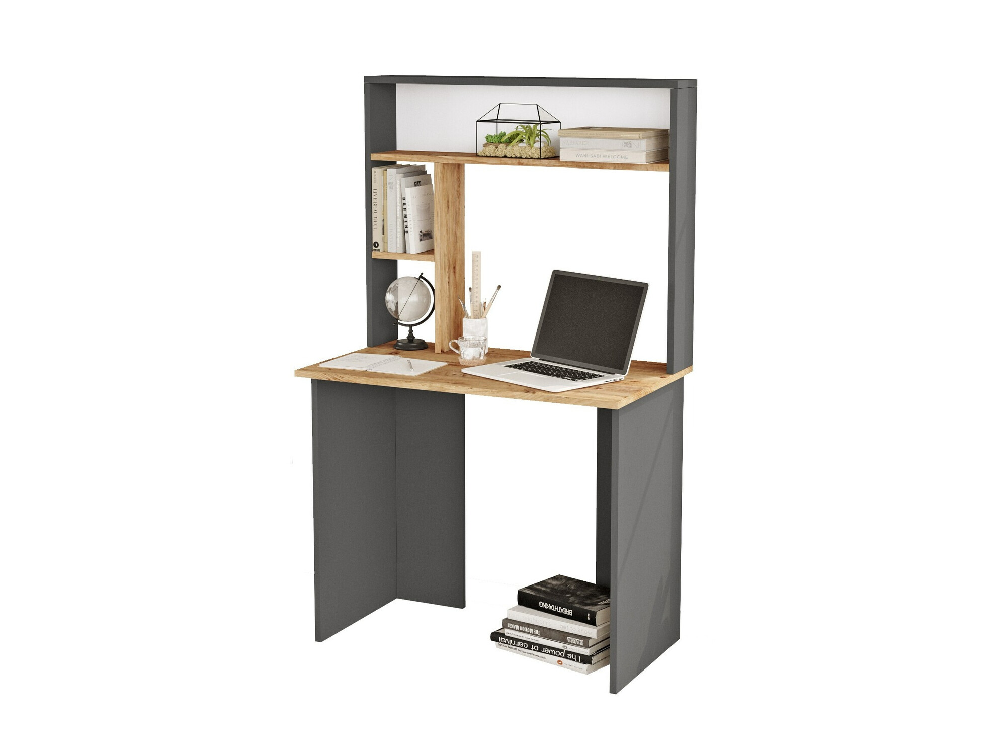 Kirjutuslaud Asheboro 117 (Antratsiit + Mänd)