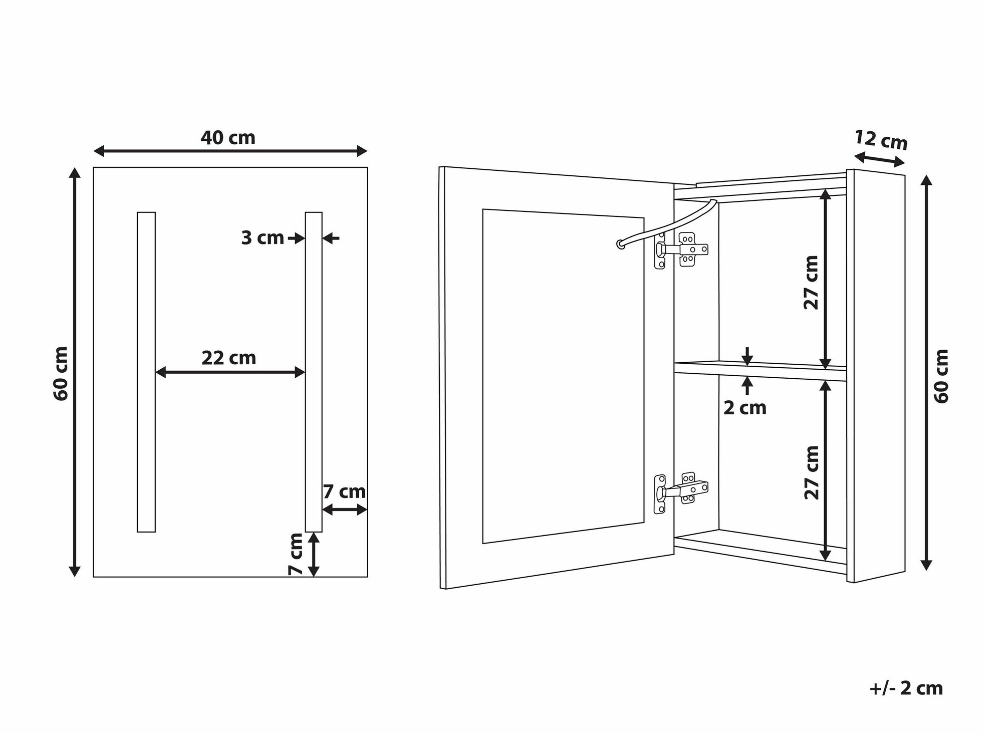Vannitoa peegelkapid Berwyn 2152 (Valge)