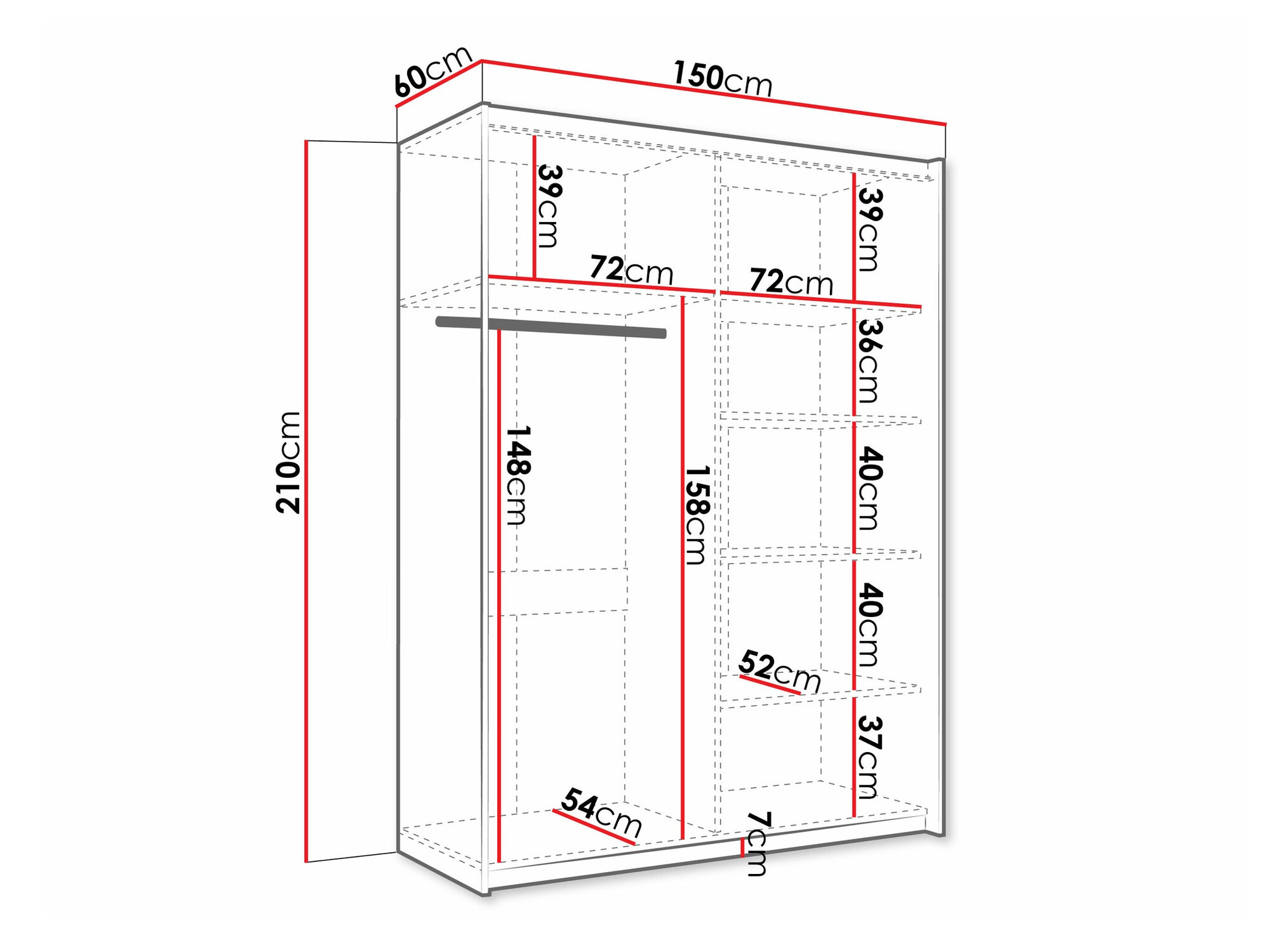 Riidekapp Comfivo 362