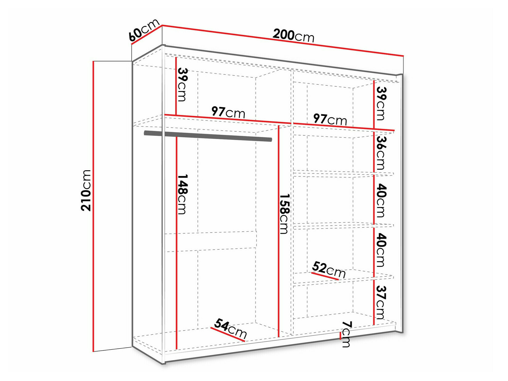Riidekapp Comfivo 363