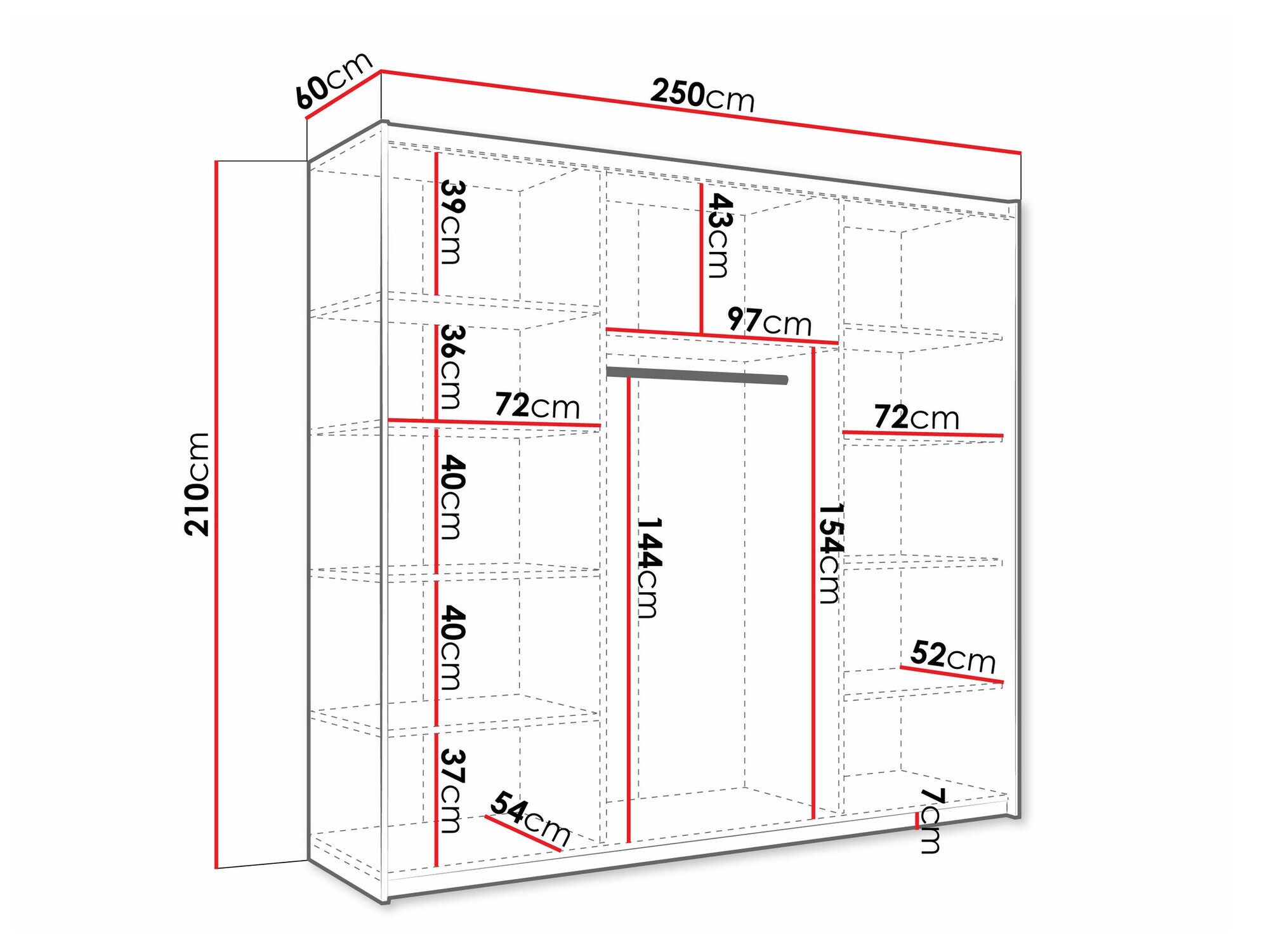 Riidekapp Comfivo Granium III