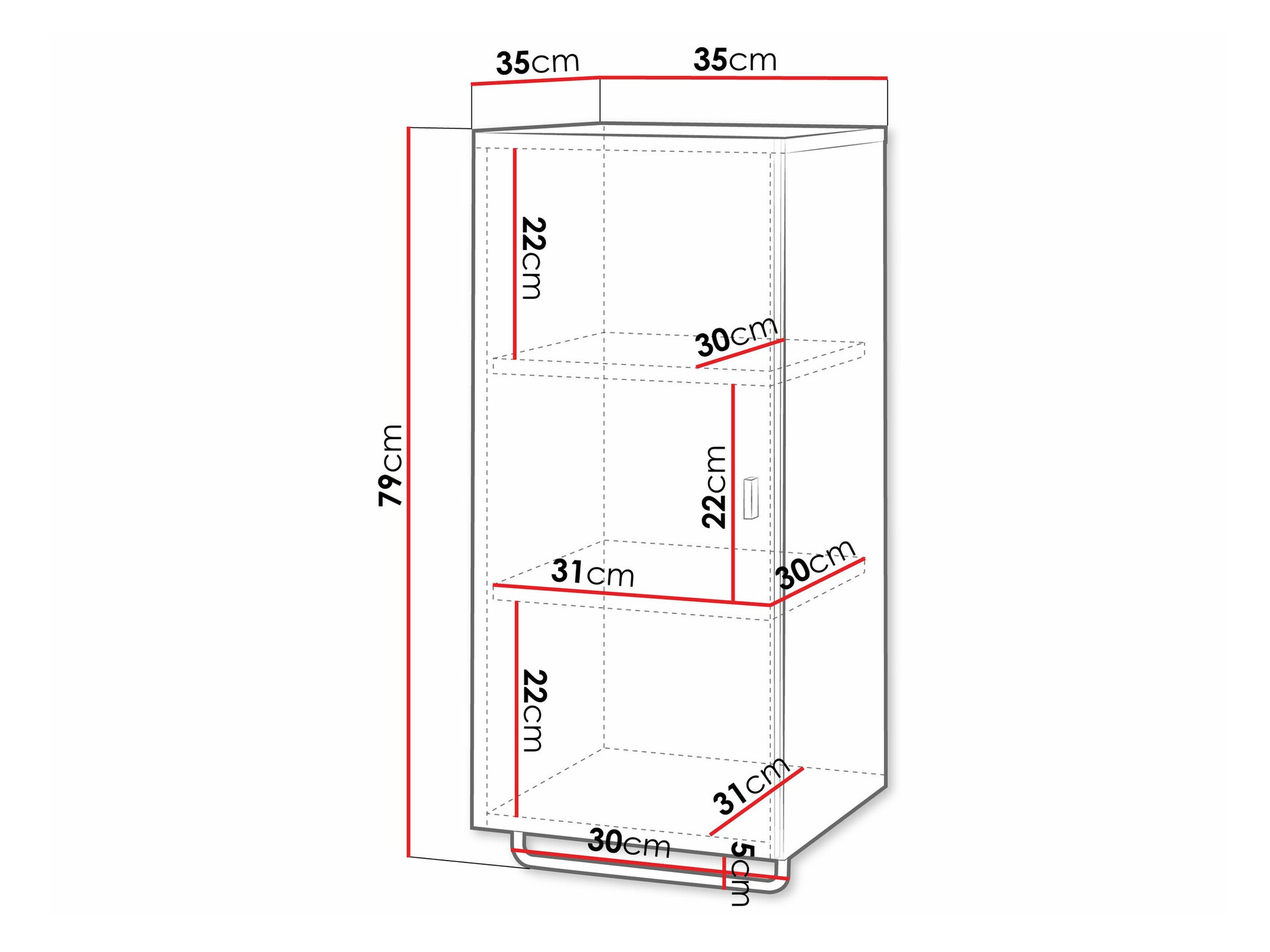 Vannitoa seinakapp Natar I (Valge + Läikiv valge)