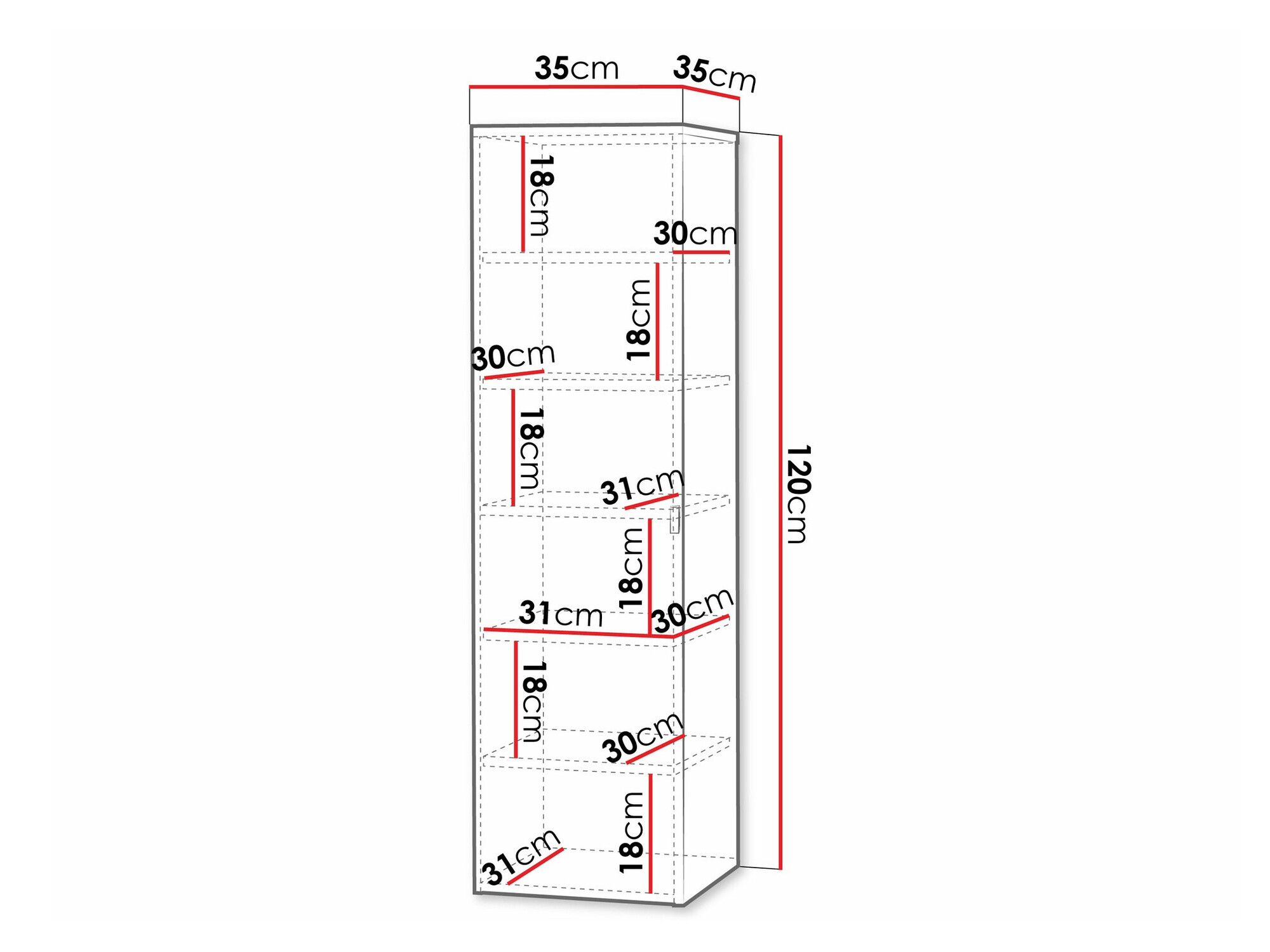 Vannitoa seinakapp Natar (Valge + Läikiv valge)