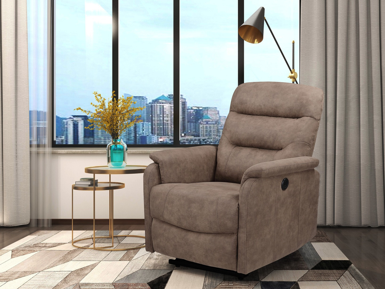 Tugitool recliner Denton 1347 (Taupe)