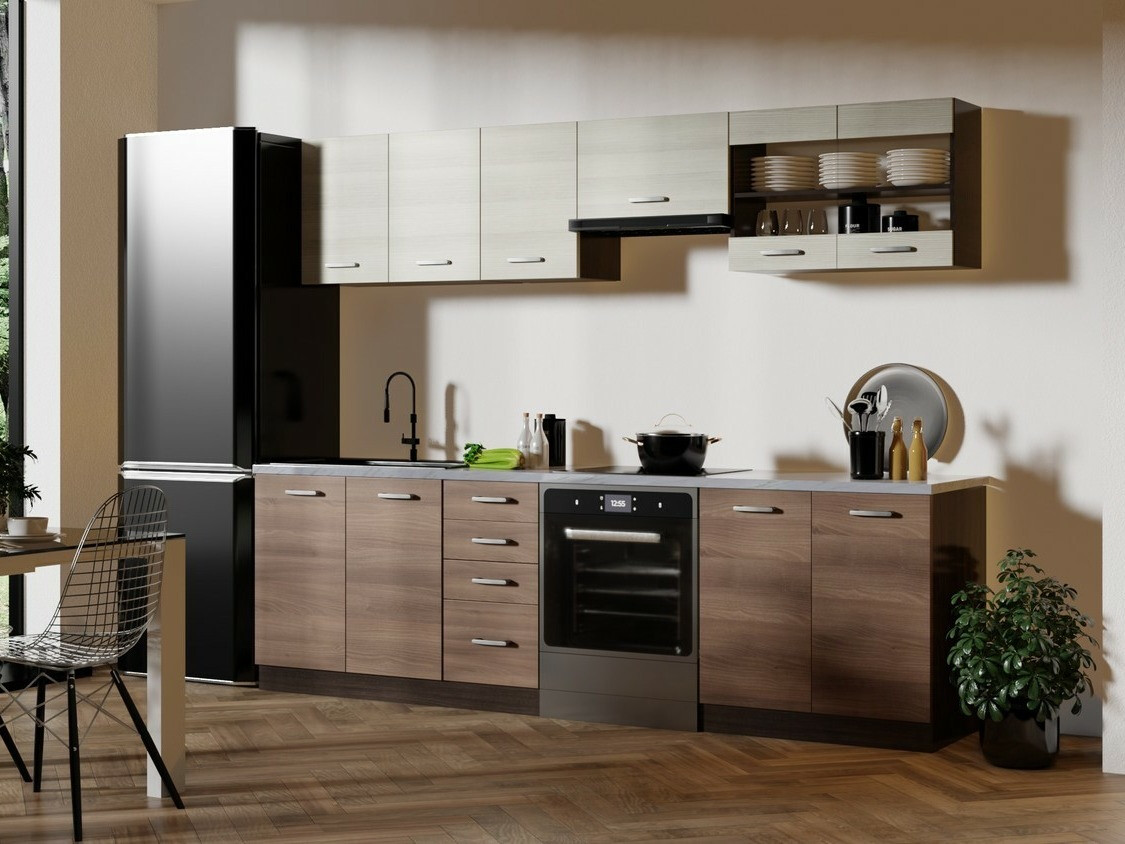 Köögikomplekt Houston 1138 (Tume tamm + Hele tamm)