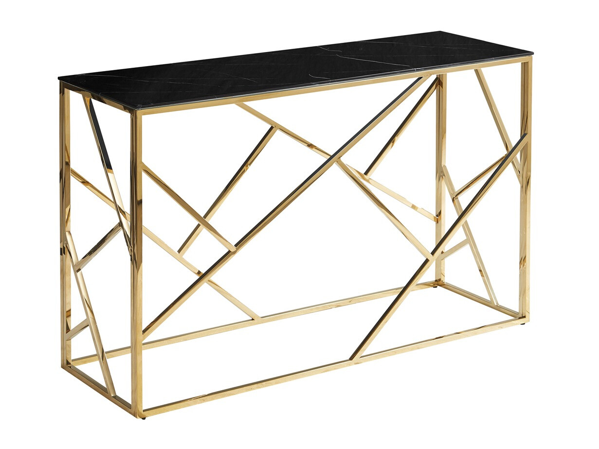 Konsoollaud Detroit 459 (Kuldne + Must marmor)