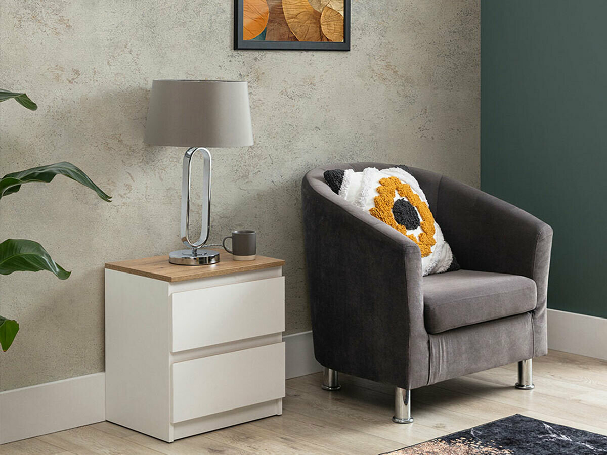 Öökapp Catelbi 109 (Valge + Tamm)