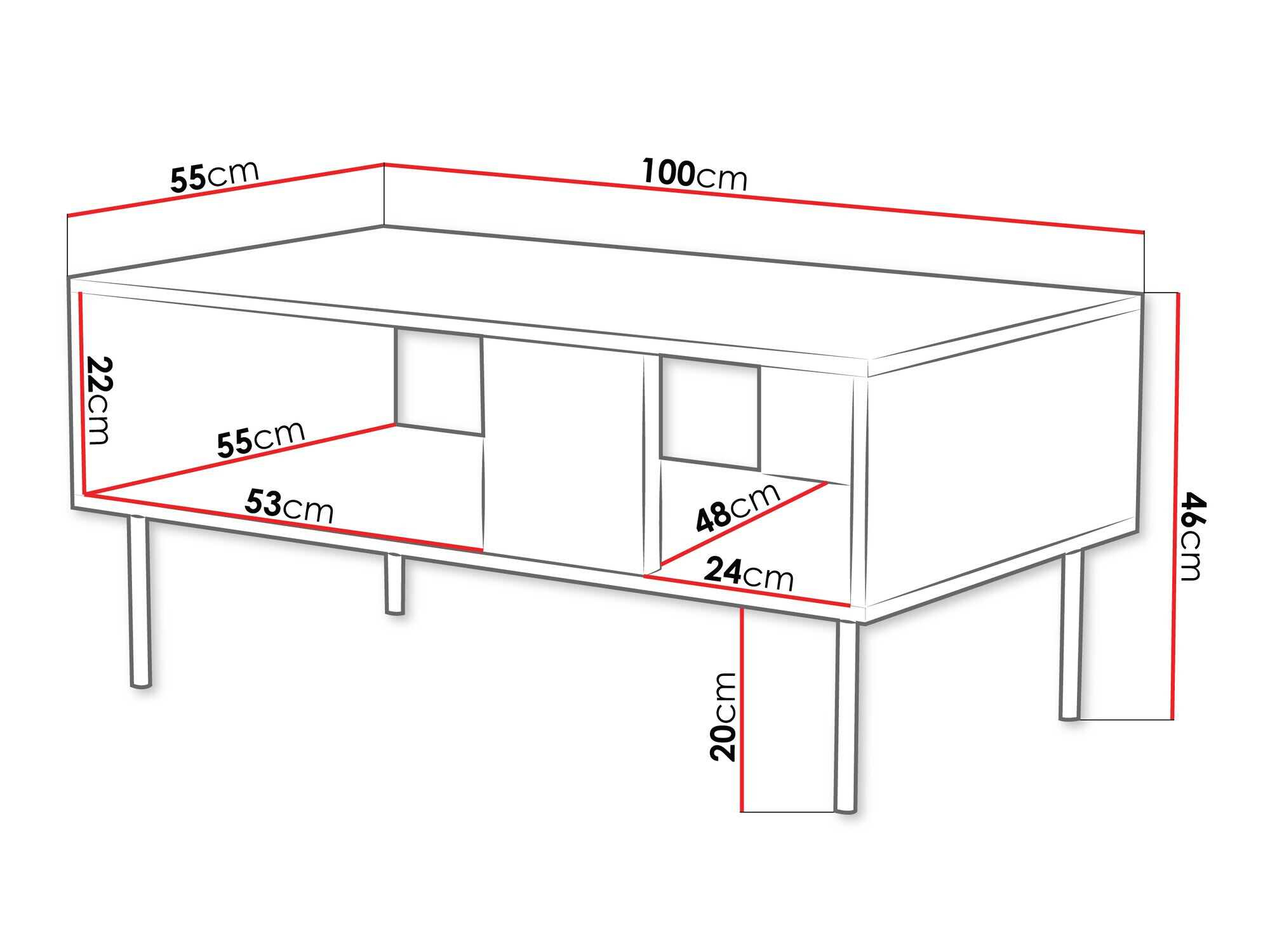 Diivanilaud Sillen (Must)