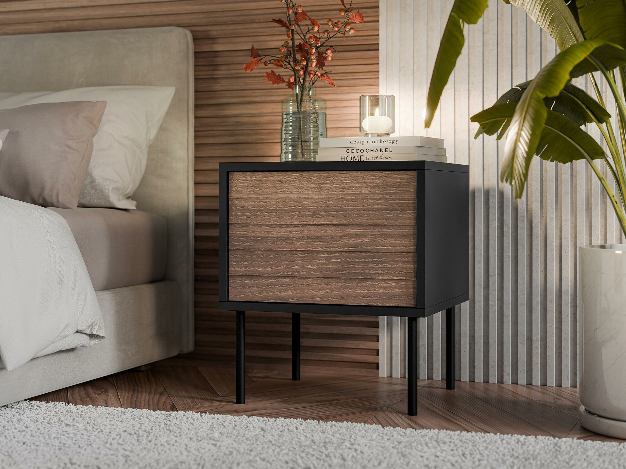 Öökappide komplekt Flosoru 106 (Pähkel + Must)