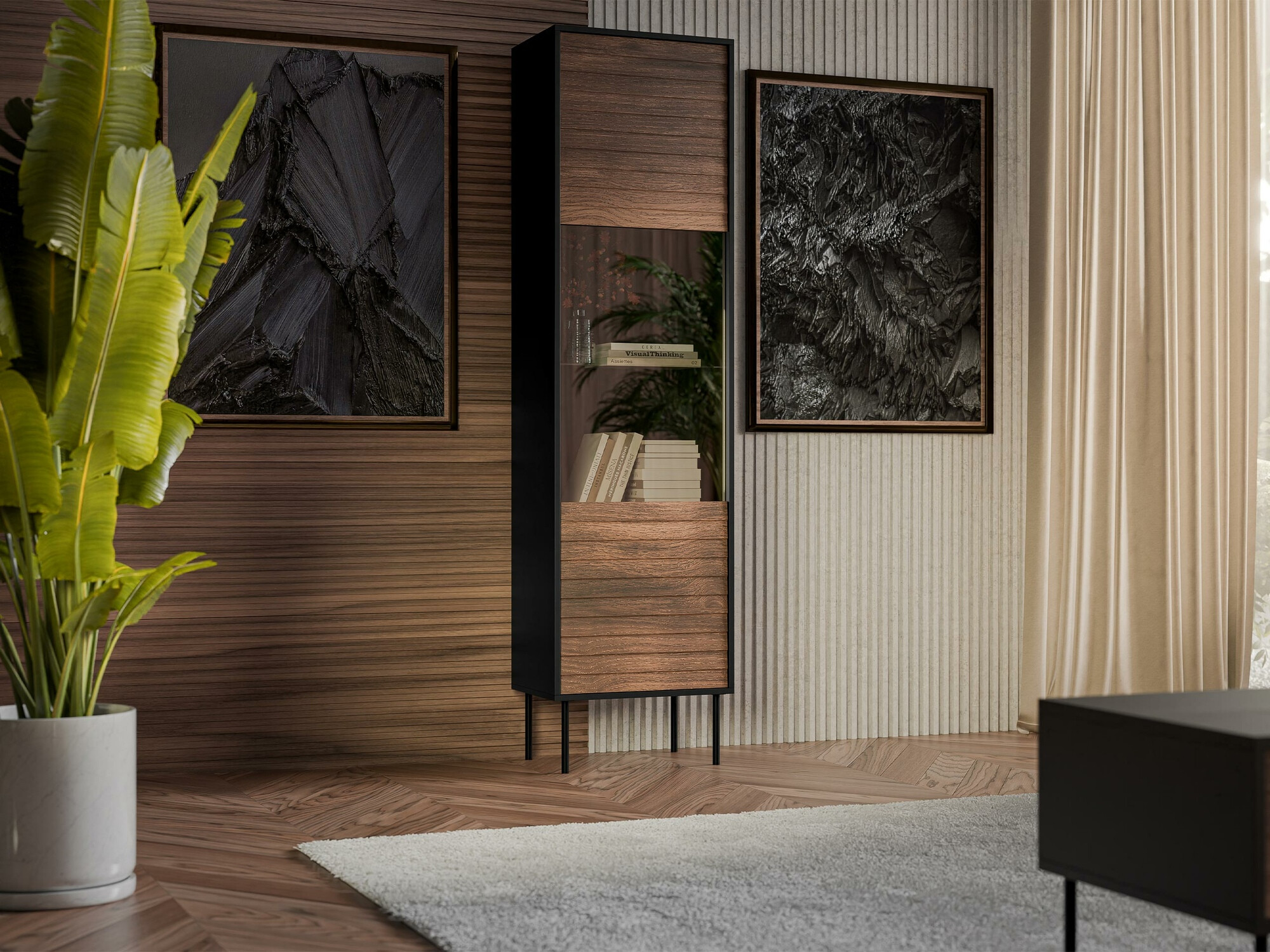 Riiul Flosoru 107 (Pähkel + Must)