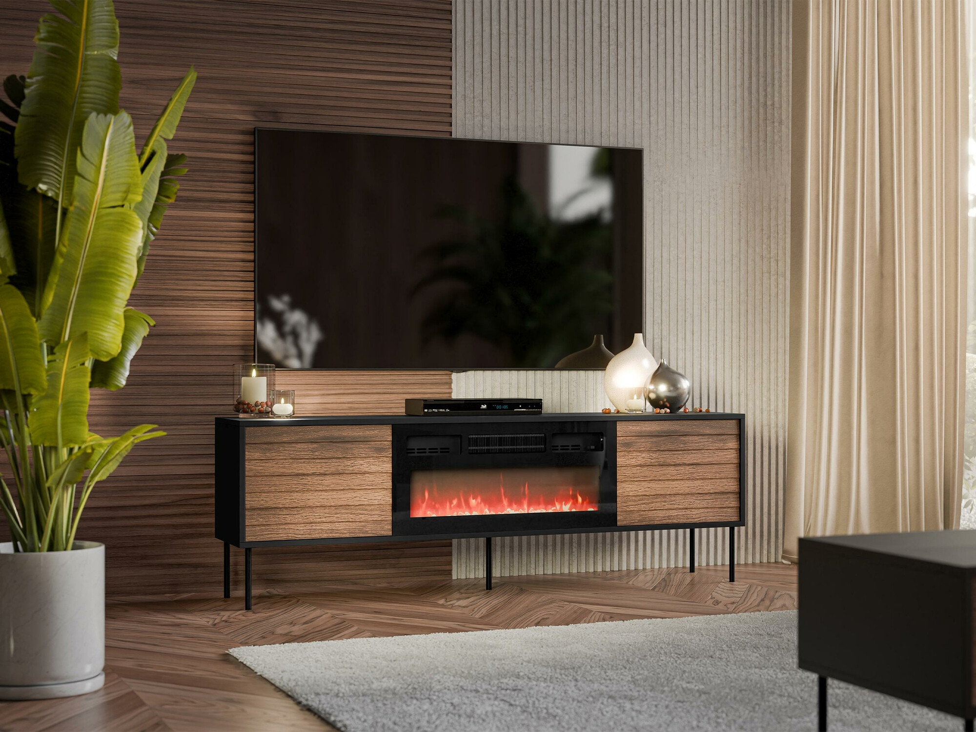 TV-alus Flosoru 108 (Pähkel + Must)