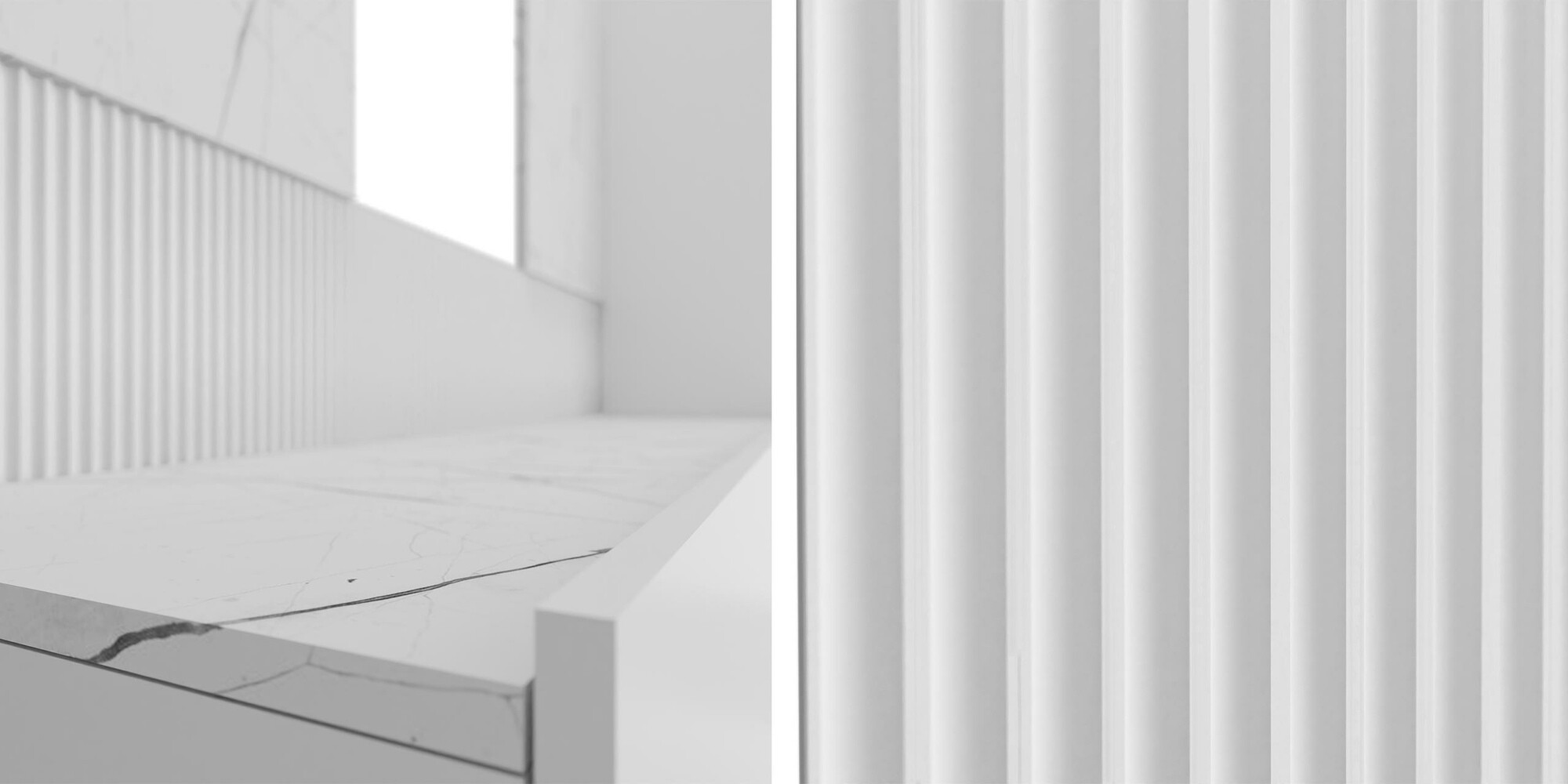 Elutoa komplekt Comfivo 370 (Valge + Valge marmor)