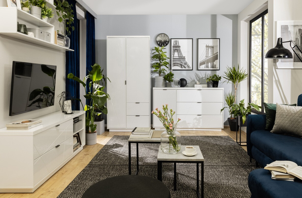 Riiul Fivale 102 (Läikiv valge + Valge)