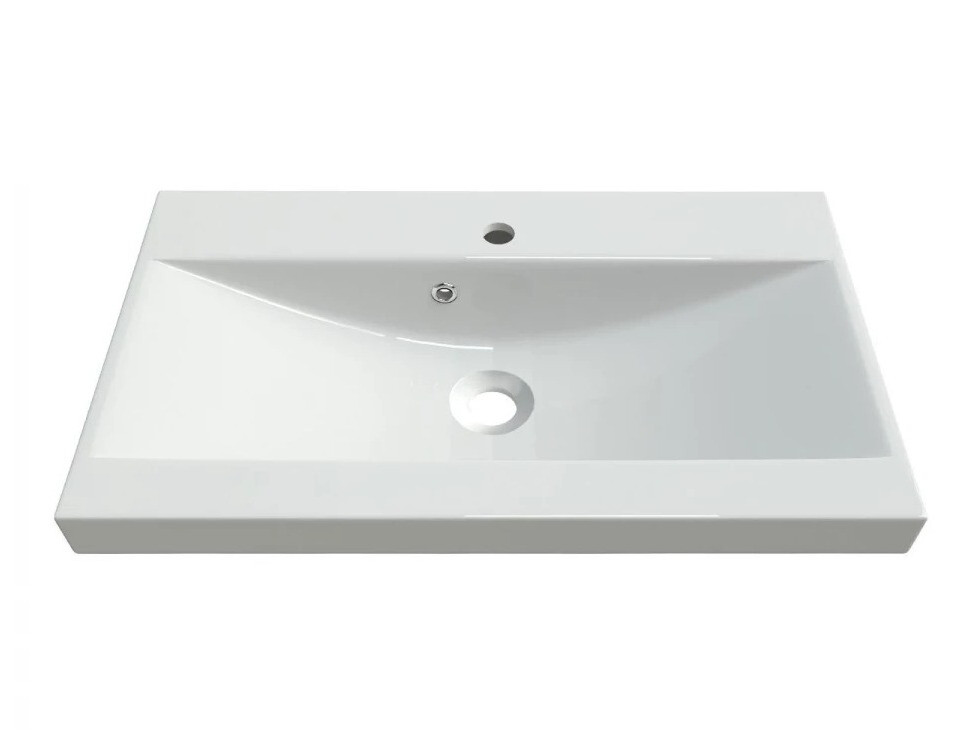 Vannitoakomplekt Sarasota 122 (Wotani tamm + Läikiv valge)