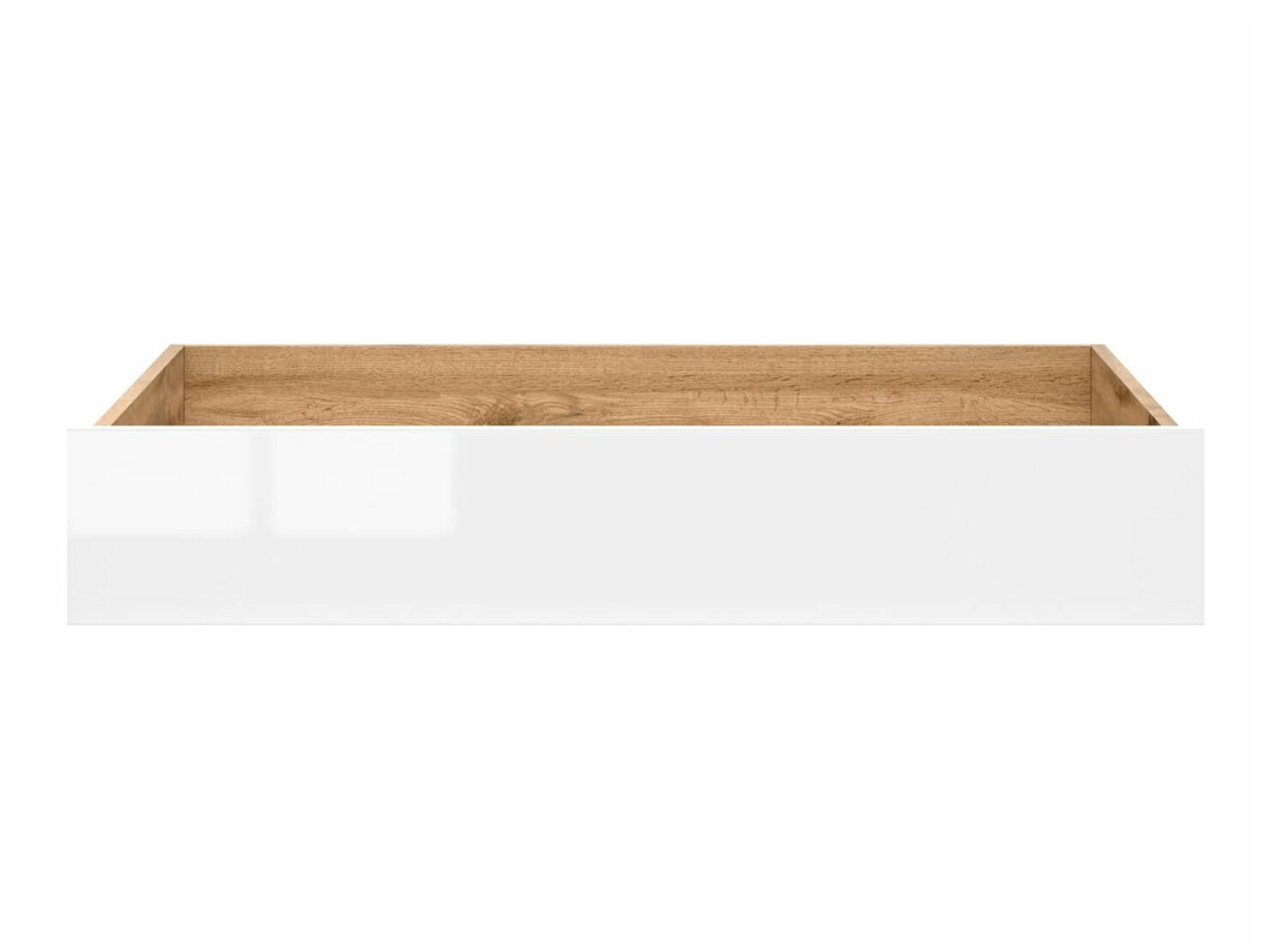 Voodipesukast Tivetra 122 (Wotani tamm + Läikiv valge)