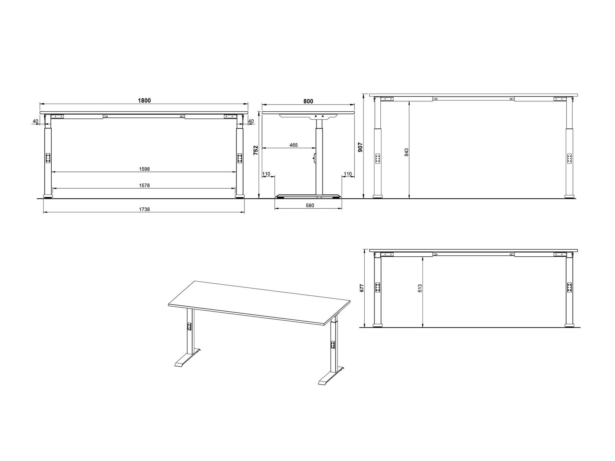 Kirjutuslaud Eliromo 124 (Helehall + Hõbedane)