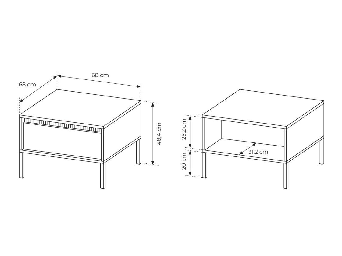 Diivanilaud Romfele 105 (Must)