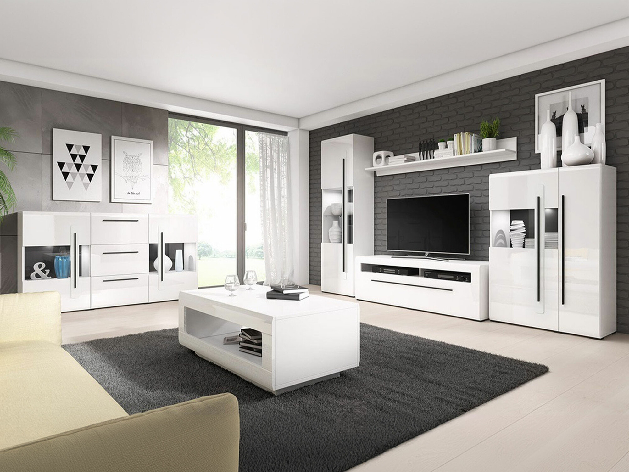 Elutoa komplekt Ophsalu 112 (Valge + Läikiv valge)