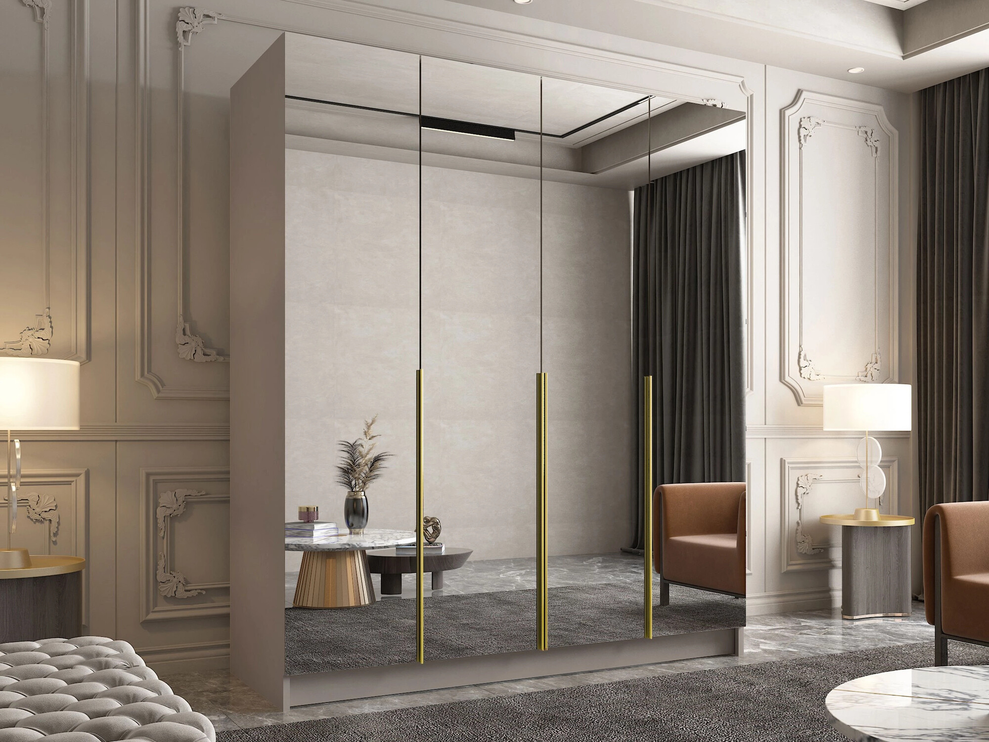 Riidekapp Closico 190 (Kašmiir + Kuldne)