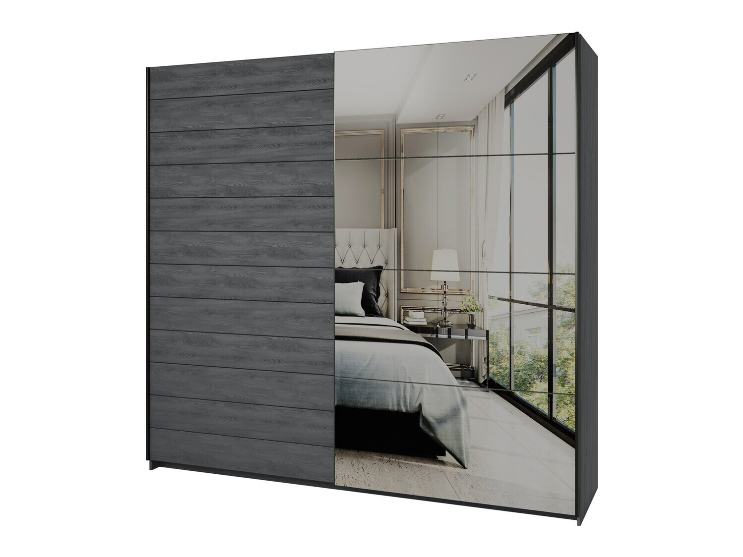 Riidekapp Levruvu 105 (Hall tamm + Must)