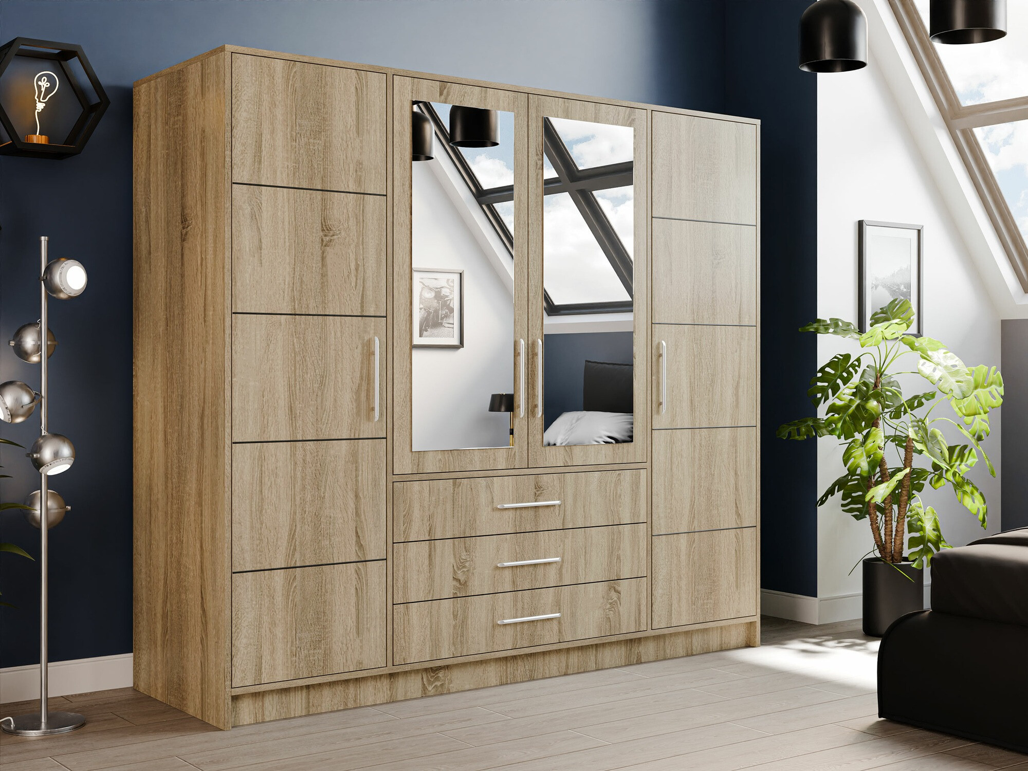 Riidekapp Dortivu 154 (Sonoma tamm)