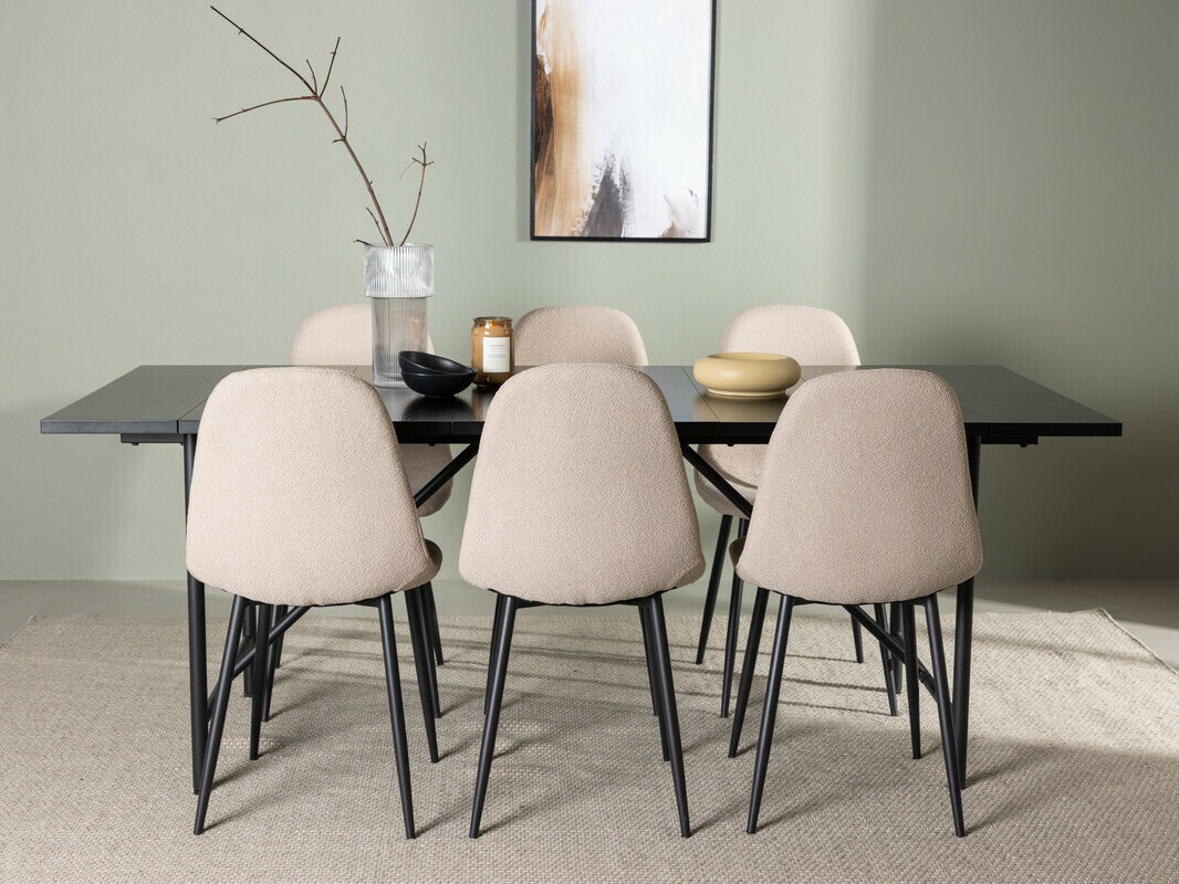 Söögitoakomplekt Dallas 3964 (Beež + Must)