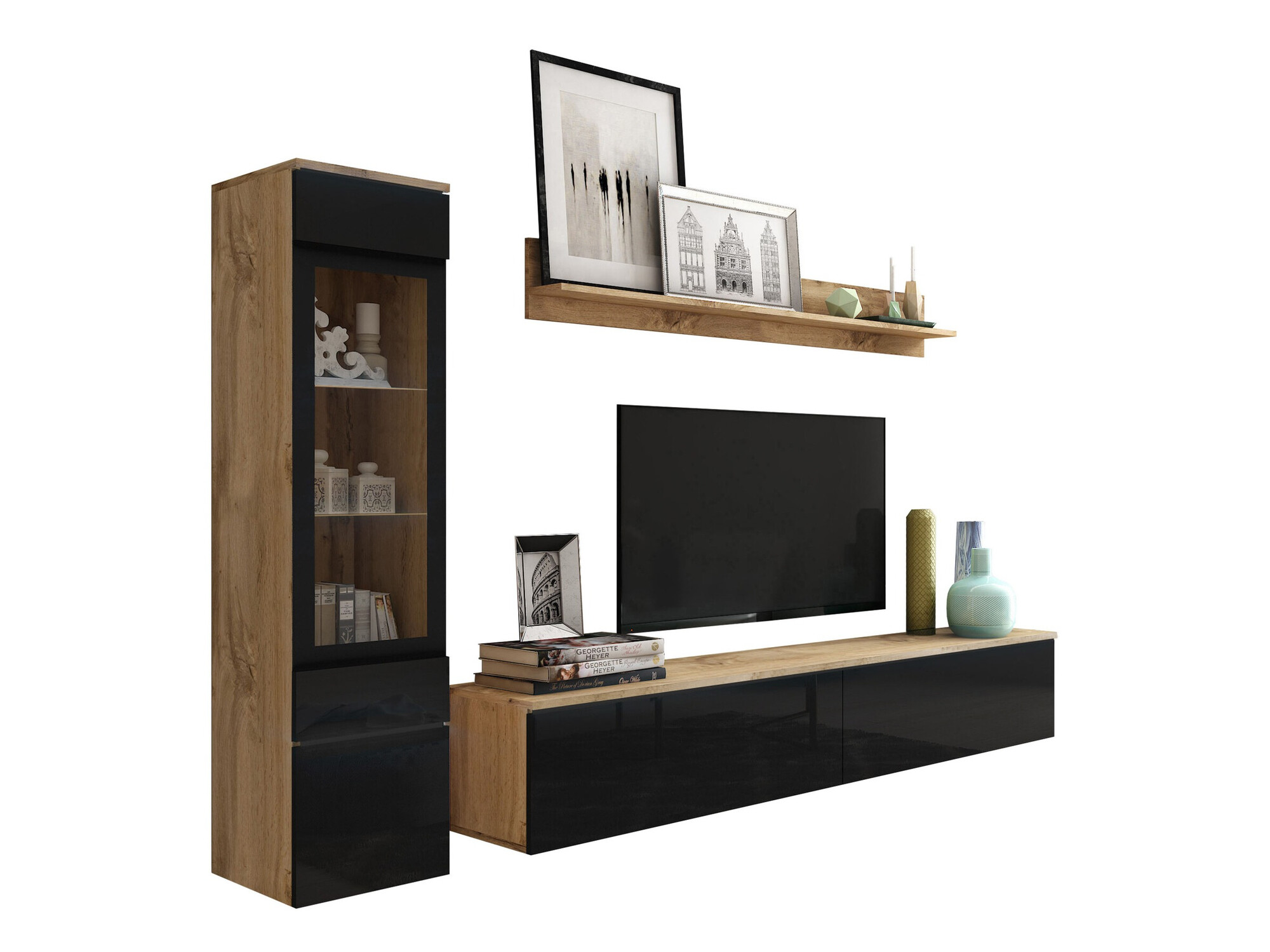 Elutoa komplekt Sarasota 125 (Wotani tamm + Läikiv must)