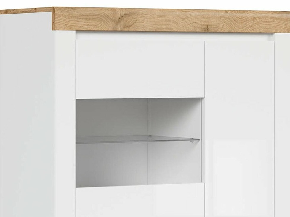 Riiul Sonsoru 105 (Valge + Läikiv valge + Wotani tamm)