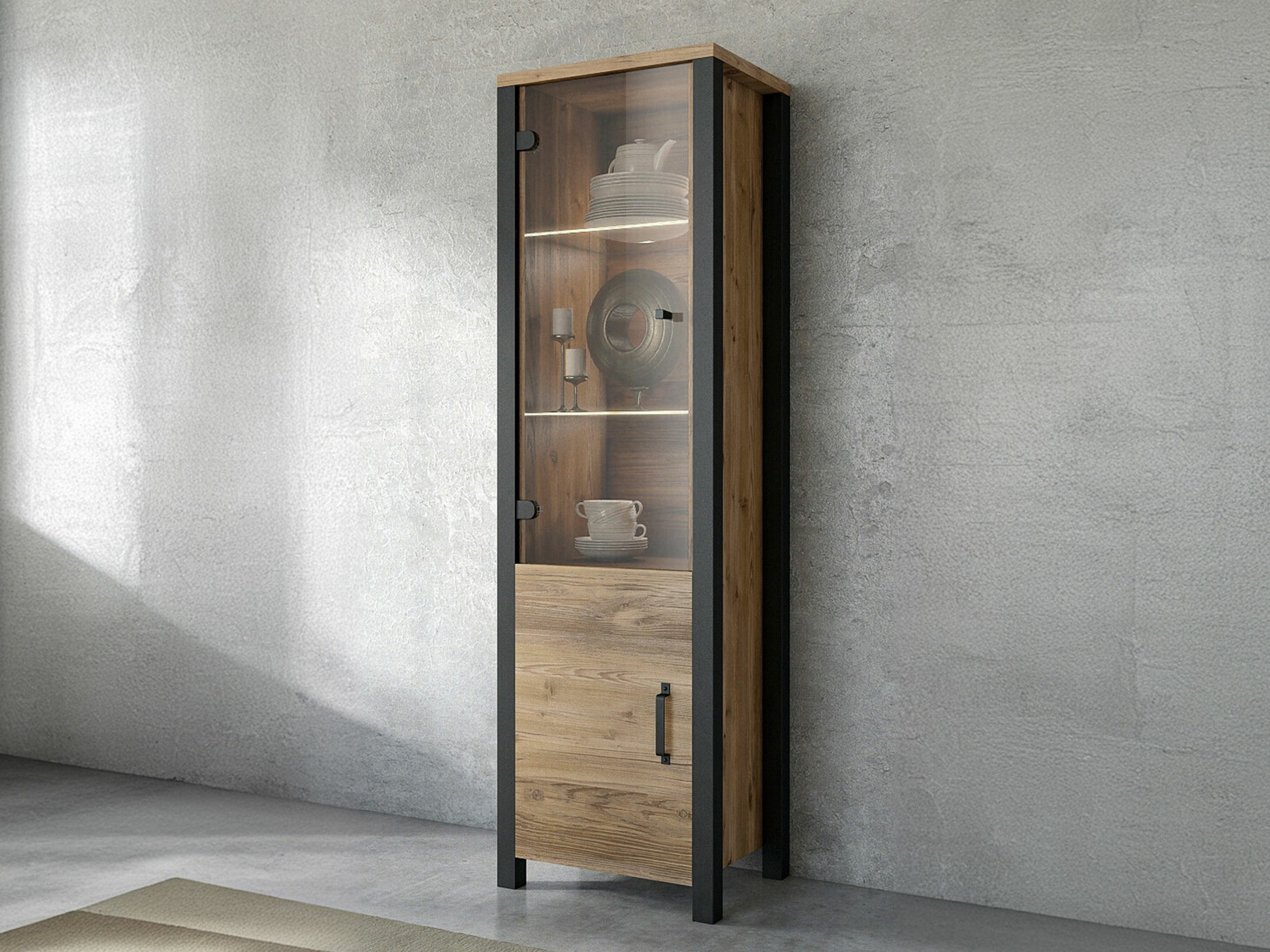 Riiul Tornua 101 (Tume kuusk + Matt must)