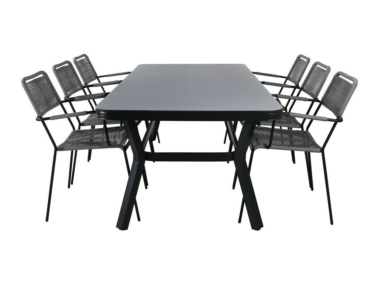 Laua ja toolide komplekt Dallas 2985 (Hall + Must)