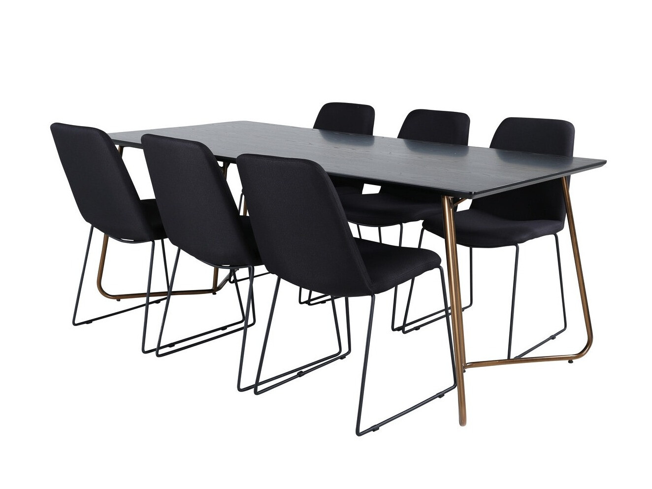 Söögitoakomplekt Dallas 3039 (Must + Vask)