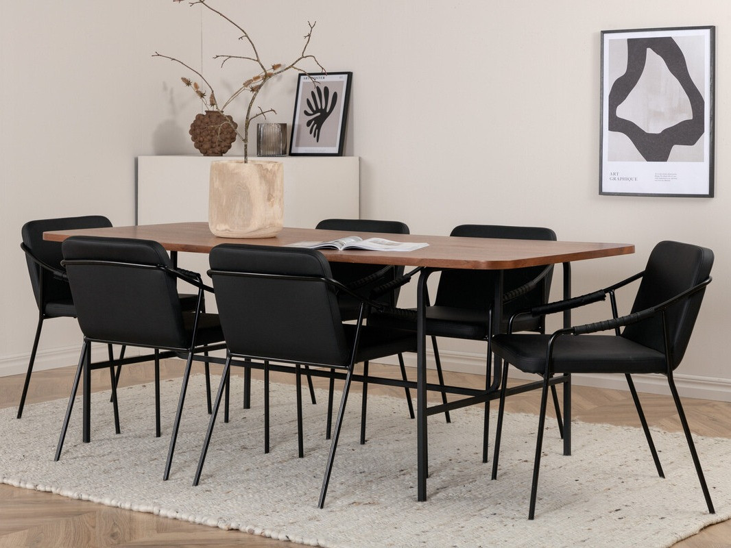 Söögitoakomplekt Dallas 2797 (Pähkel + Must)