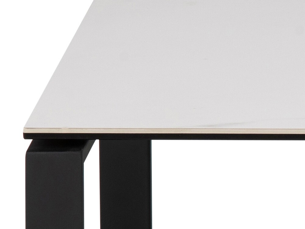 Diivanilaudade komplekt Norsica 421 (Valge marmor + Must)