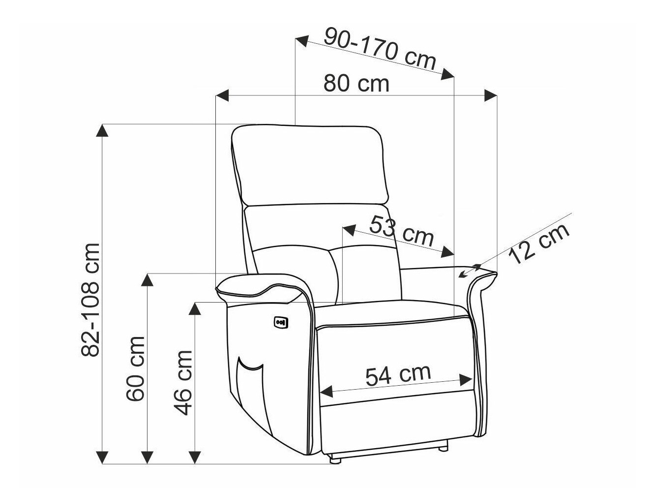 Tugitool recliner Houston 1543 (Kaneelipruun)