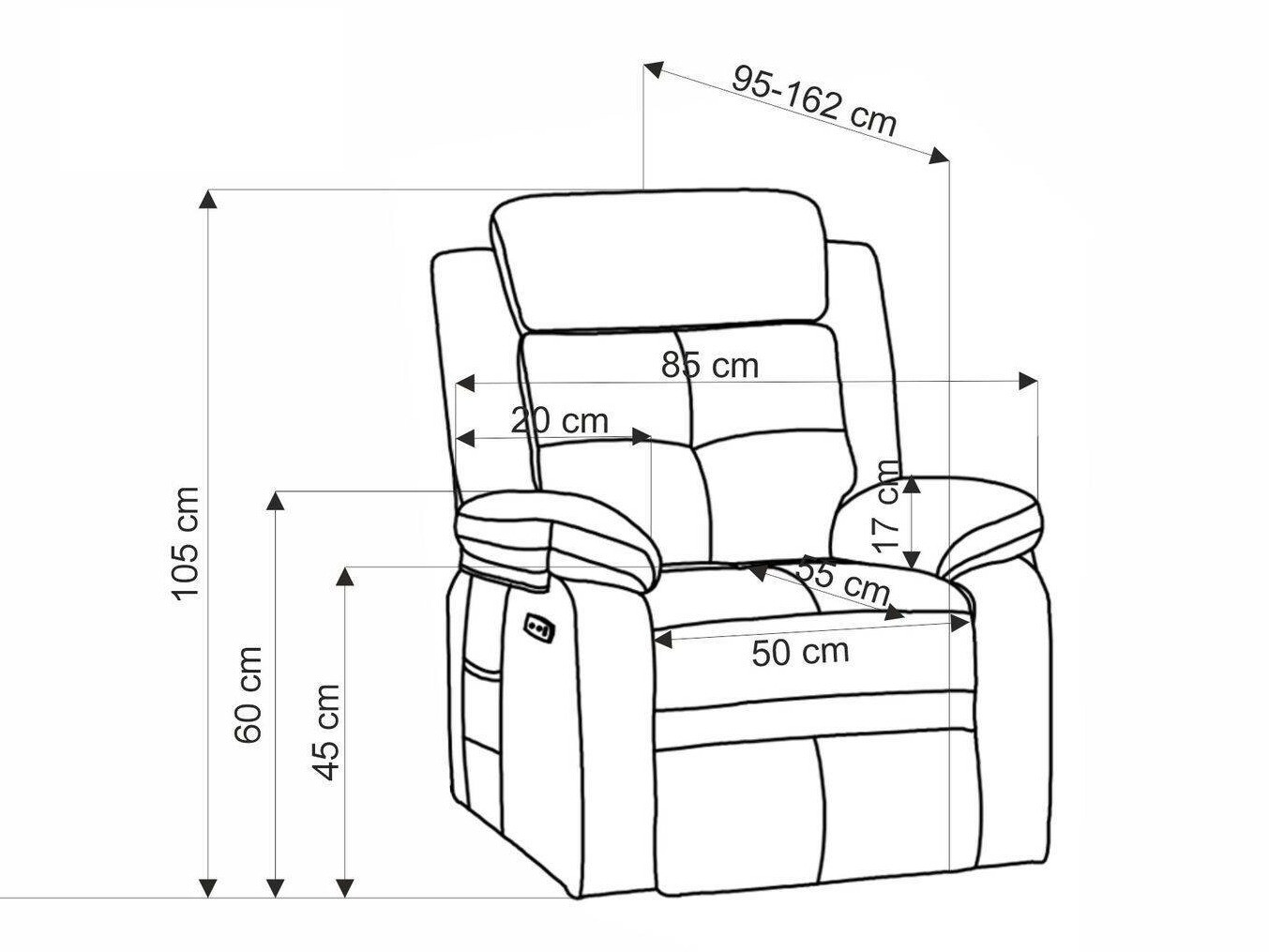 Tugitool recliner Houston 1781 (Hall)